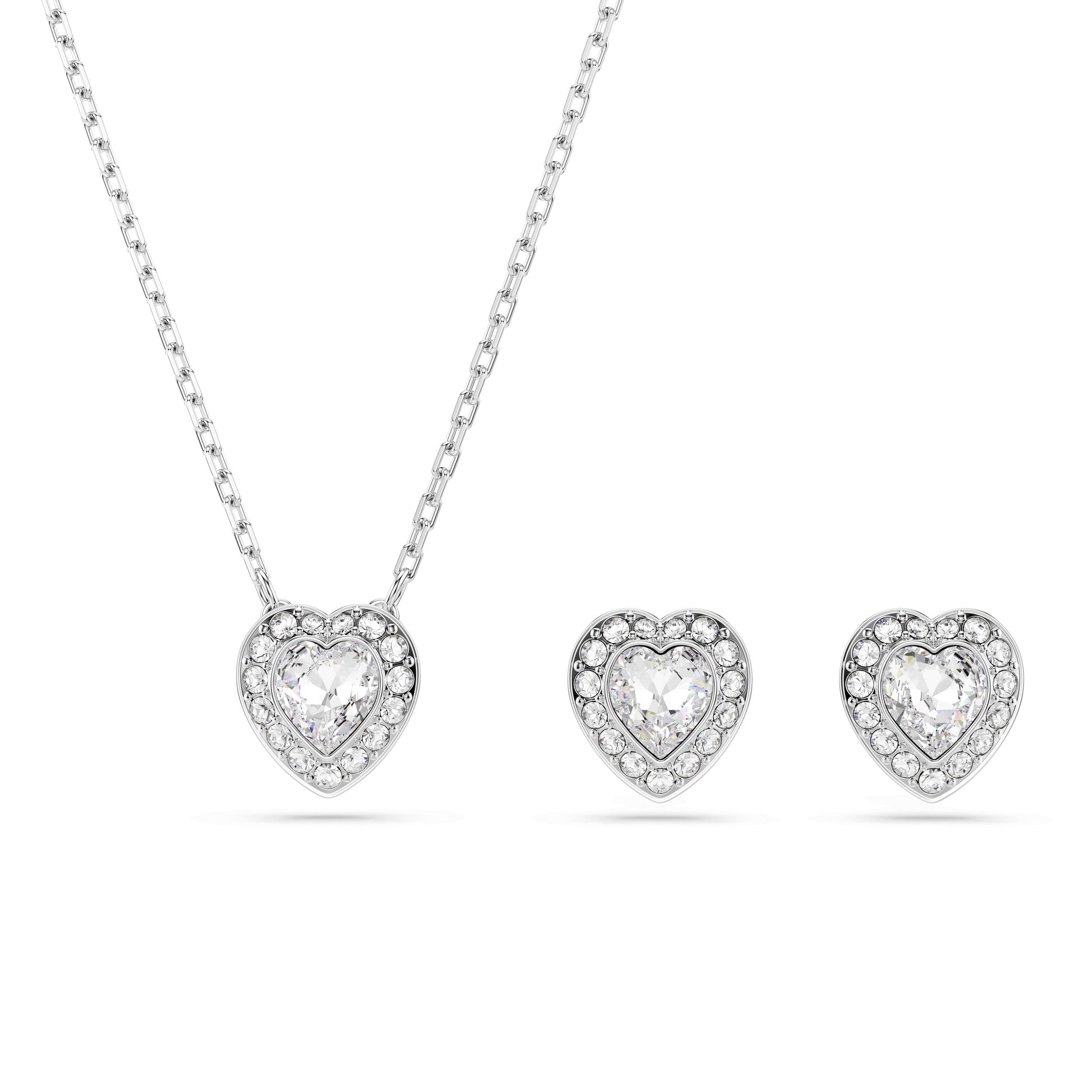 Ariana Grande x Swarovski set, Mixed cuts, Heart, White, Rhodium plated 5720849