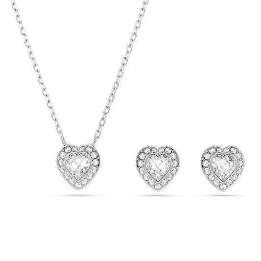Ariana Grande x Swarovski set, Mixed cuts, Heart, White, Rhodium plated 5720849