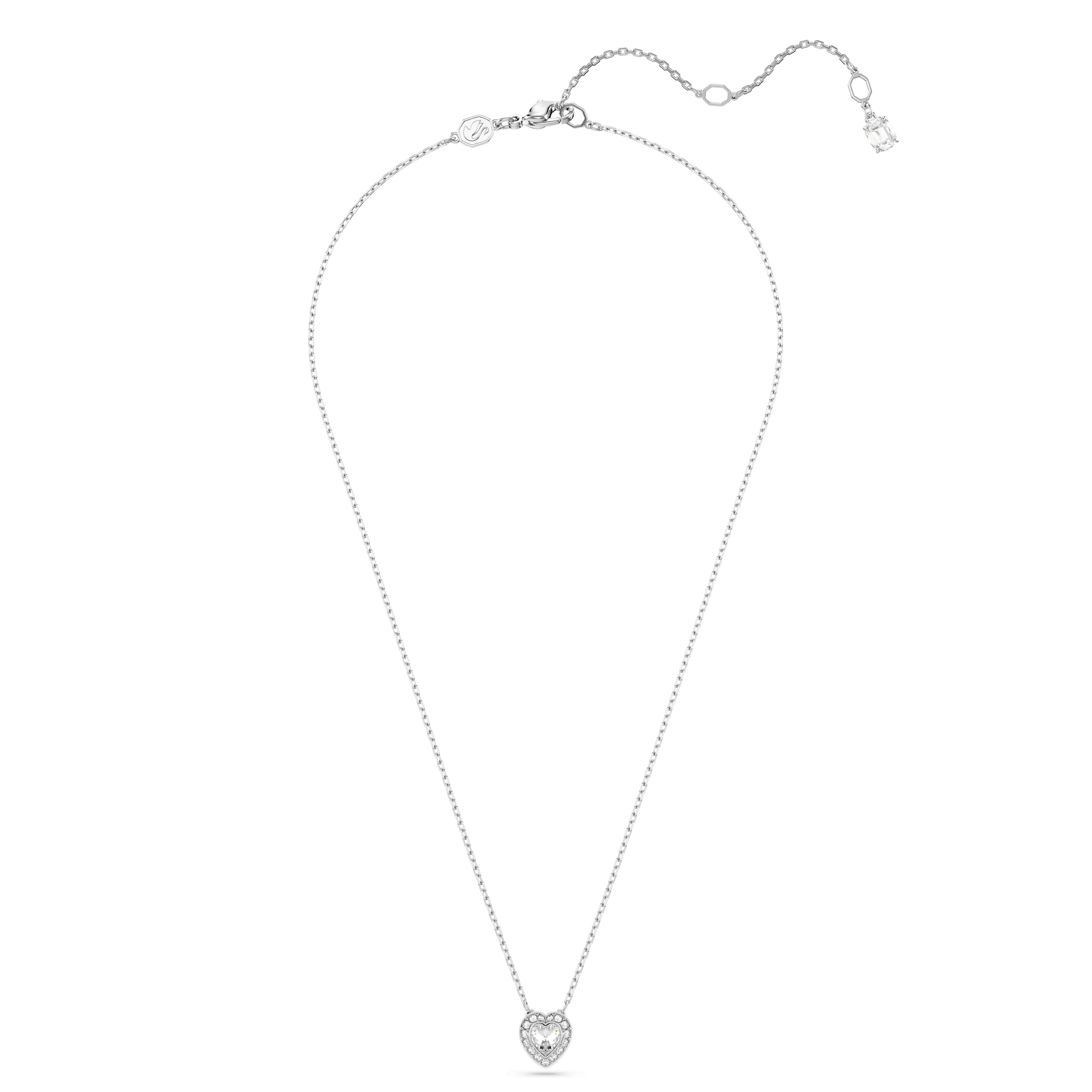 Ariana Grande x Swarovski pendant, Mixed cuts, Heart, White, Rhodium plated 5720852