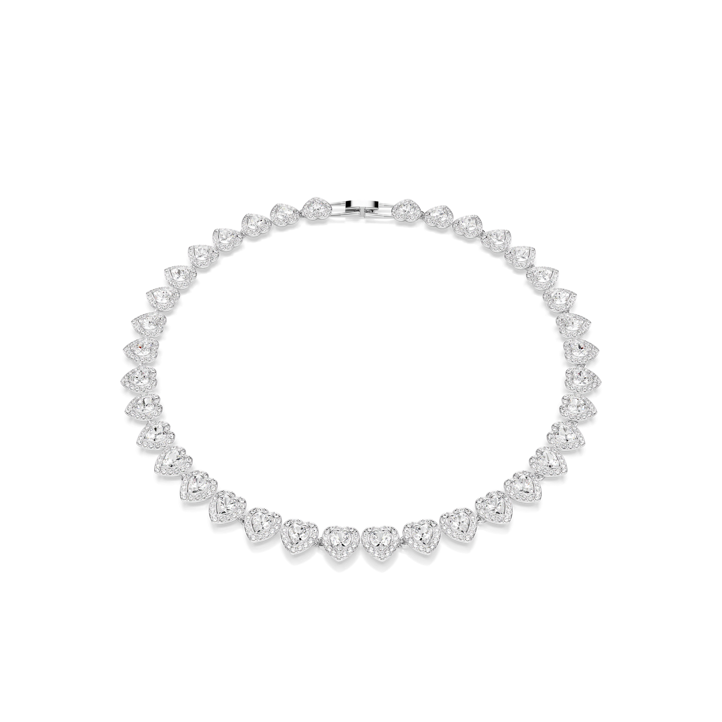 Ariana Grande x Swarovski necklace, Mixed cuts, Heart, White, Rhodium plated 5720857
