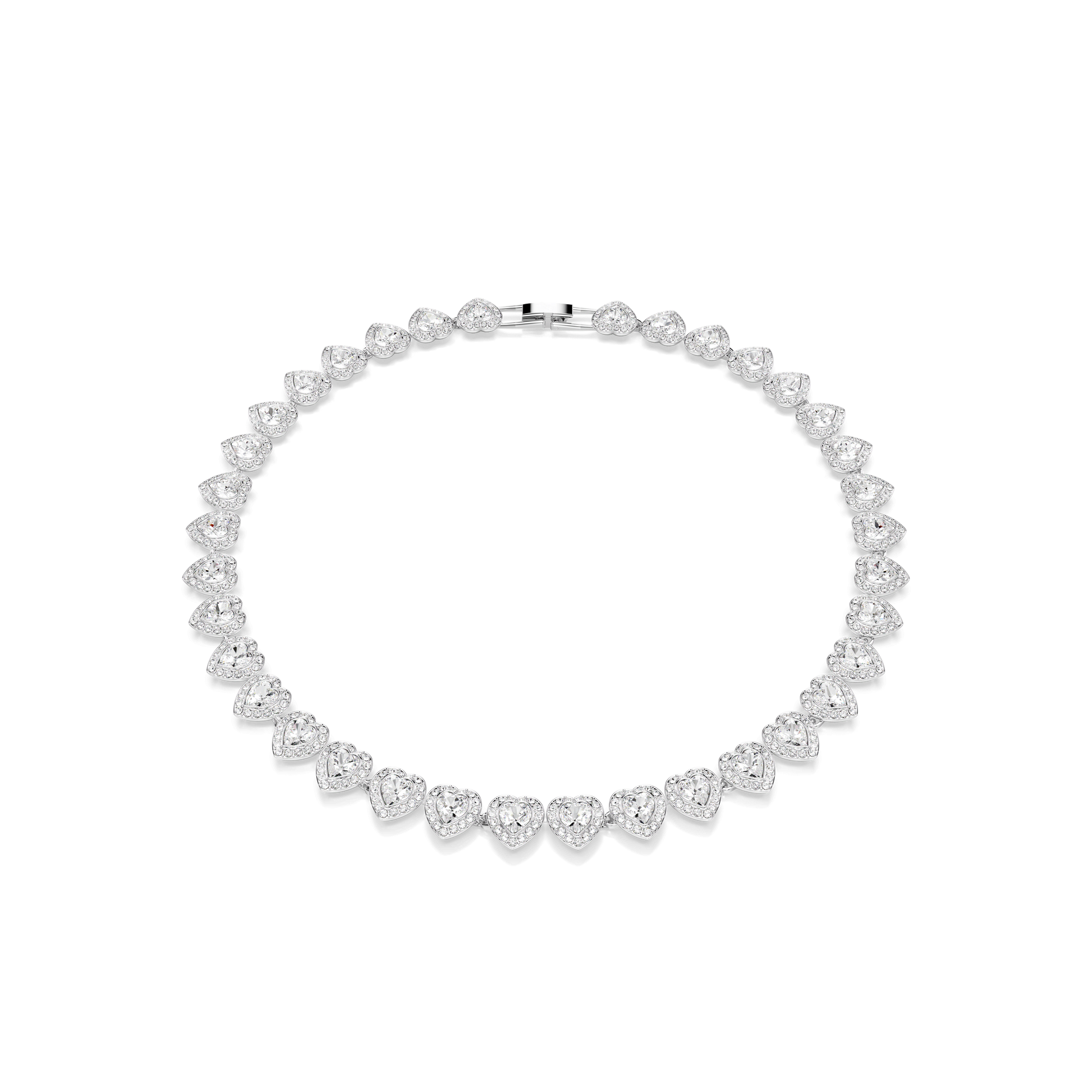 Ariana Grande x Swarovski necklace, Mixed cuts, Heart, White, Rhodium plated 5720857