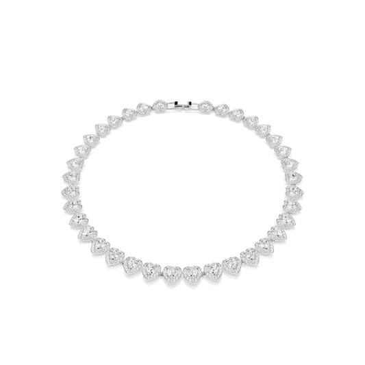 Ariana Grande x Swarovski necklace, Mixed cuts, Heart, White, Rhodium plated 5720857