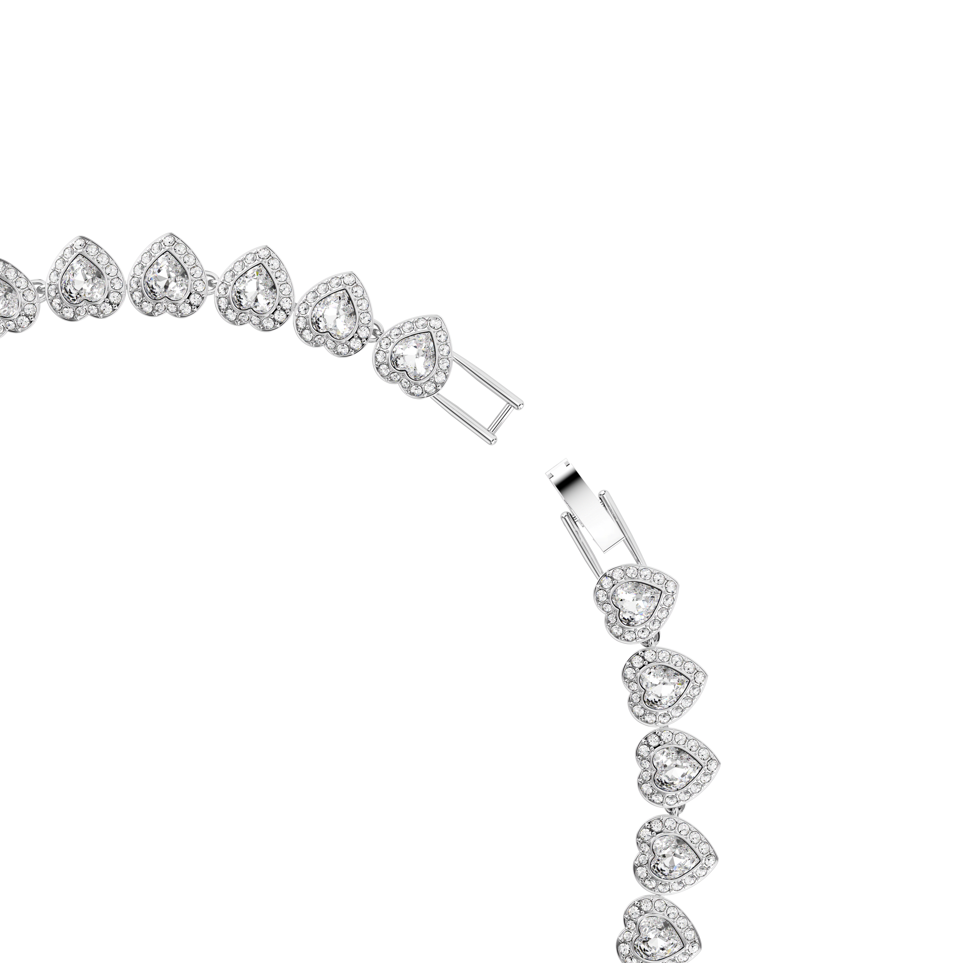 Ariana Grande x Swarovski necklace, Mixed cuts, Heart, White, Rhodium plated 5720857