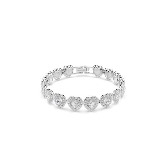 Ariana Grande x Swarovski bracelet, Mixed cuts, Heart, White, Rhodium plated 5720860