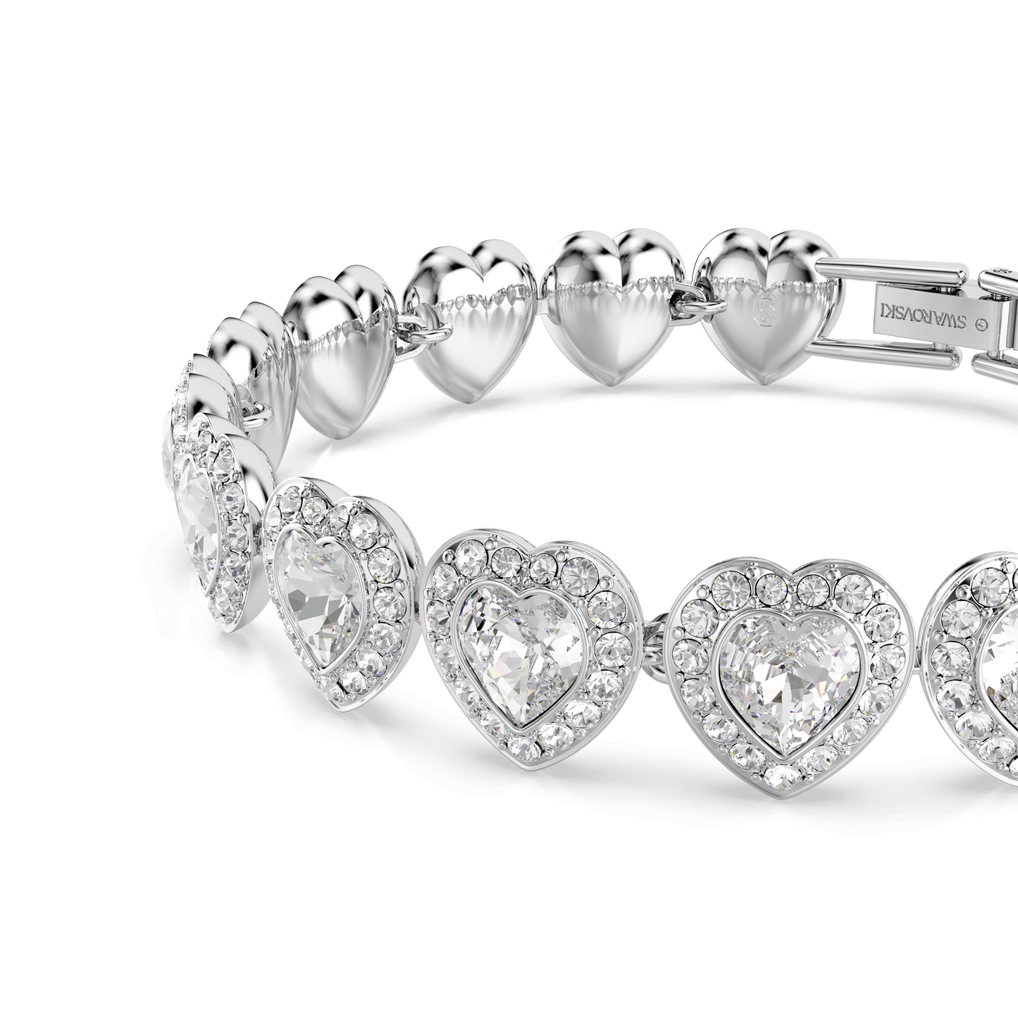 Ariana Grande x Swarovski bracelet, Mixed cuts, Heart, White, Rhodium plated 5720860