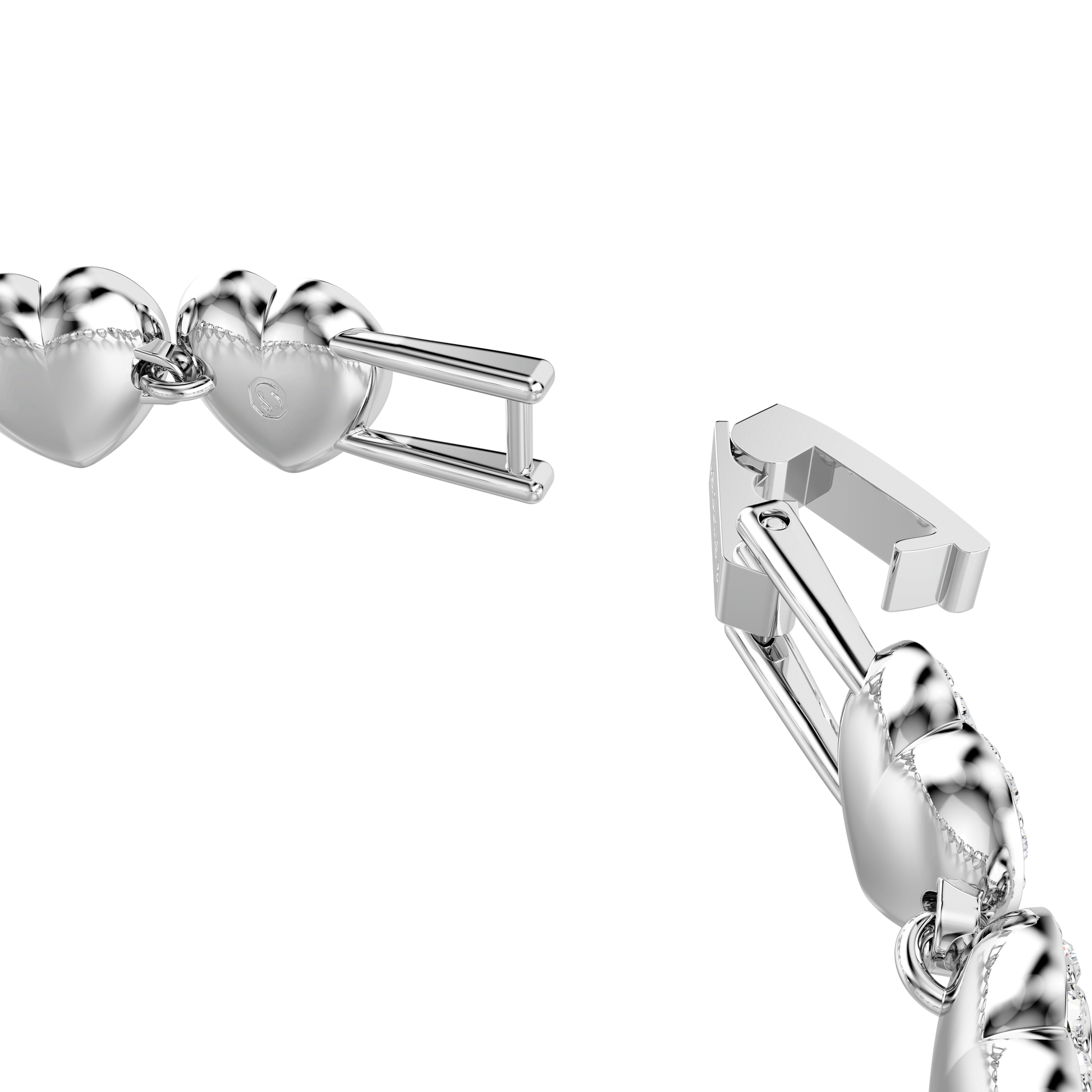 Ariana Grande x Swarovski bracelet, Mixed cuts, Heart, White, Rhodium plated 5720860