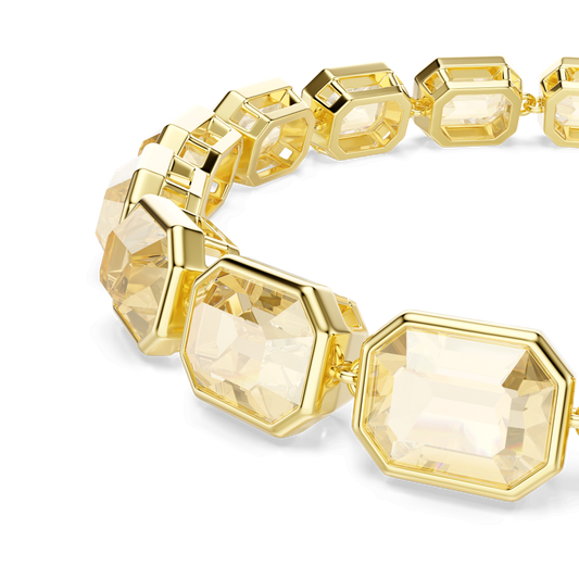 Millenia bracelet, Octagon cut, Caramel, Gold-tone plated 5720912