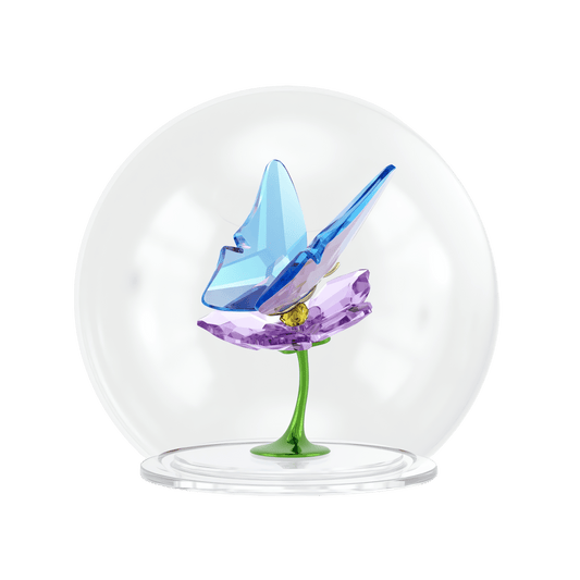 Idyllia Glass Ball Butterfly and Flower 5721543