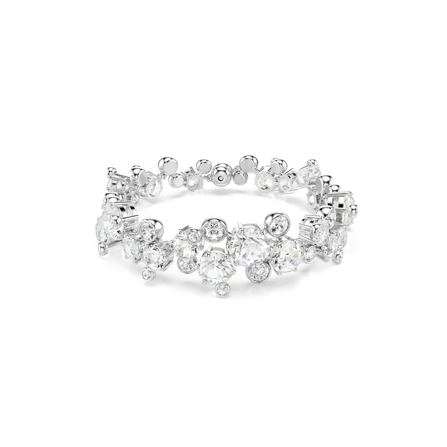 Constella bracelet, Mixed cuts, White, Rhodium plated 5722469