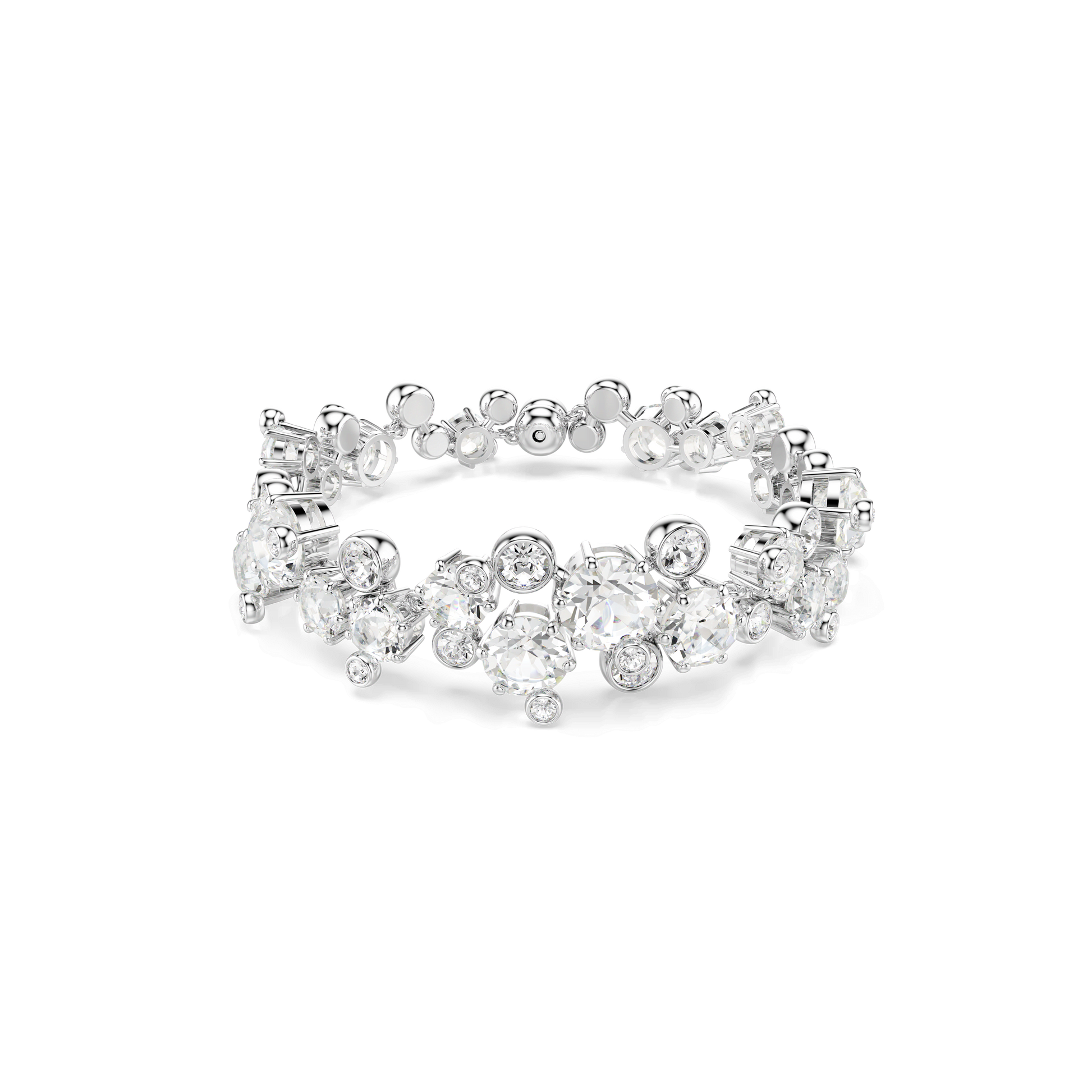 Constella bracelet, Mixed cuts, White, Rhodium plated 5722469