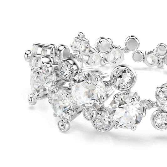 Constella bracelet, Mixed cuts, White, Rhodium plated 5722469