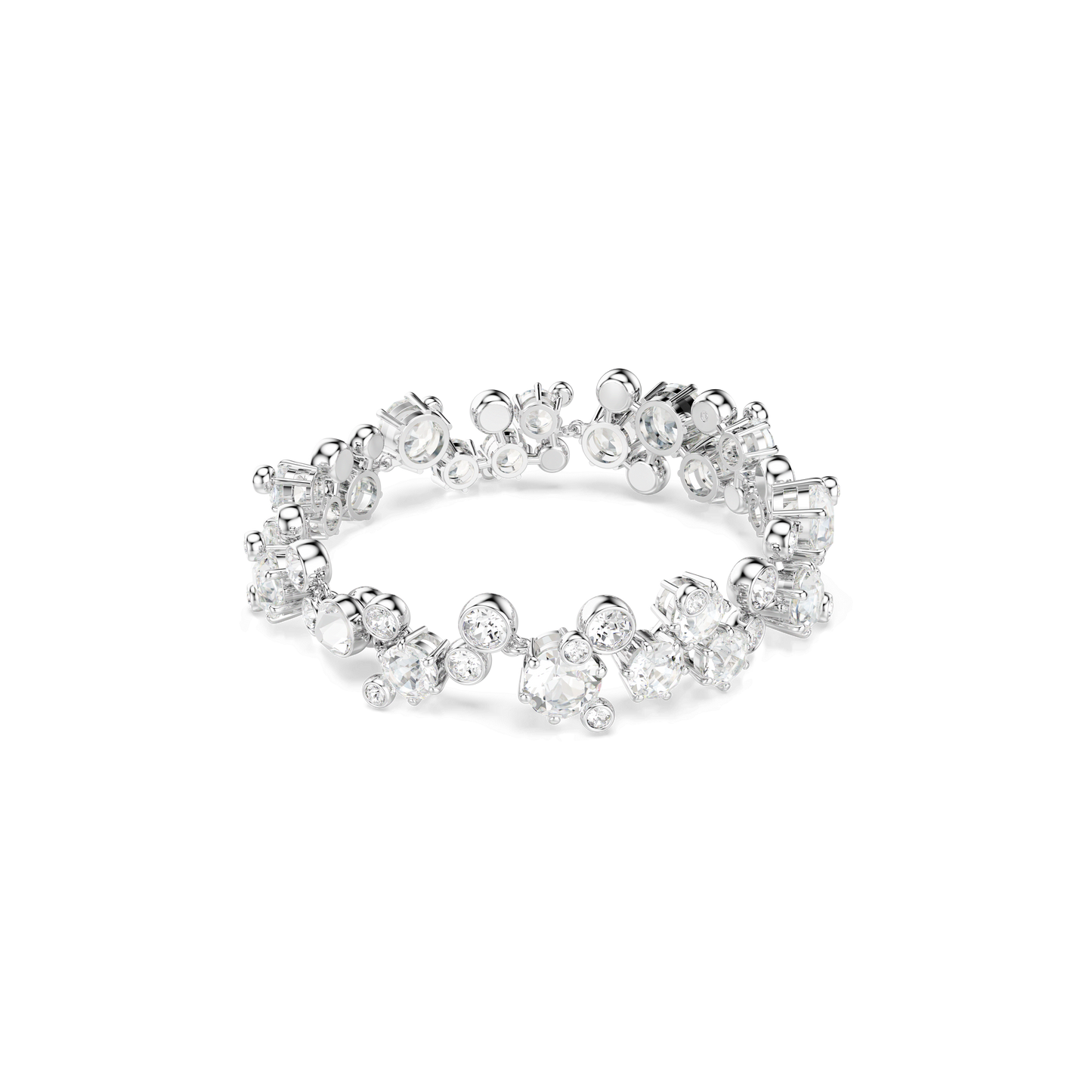 Constella bracelet, Mixed cuts, White, Rhodium plated 5722469