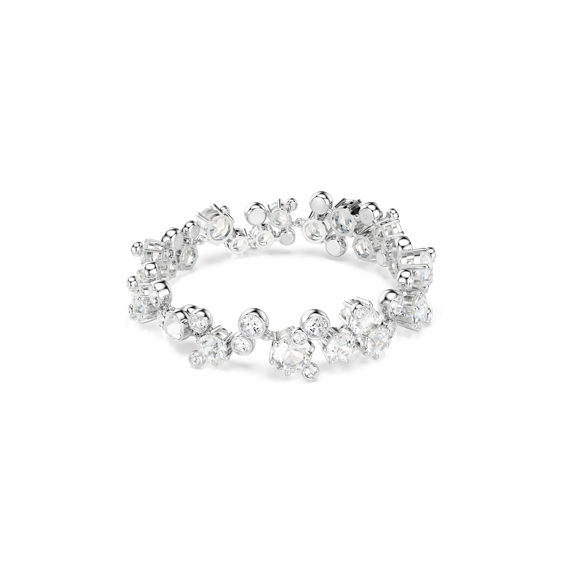 Constella bracelet, Mixed cuts, White, Rhodium plated 5722469
