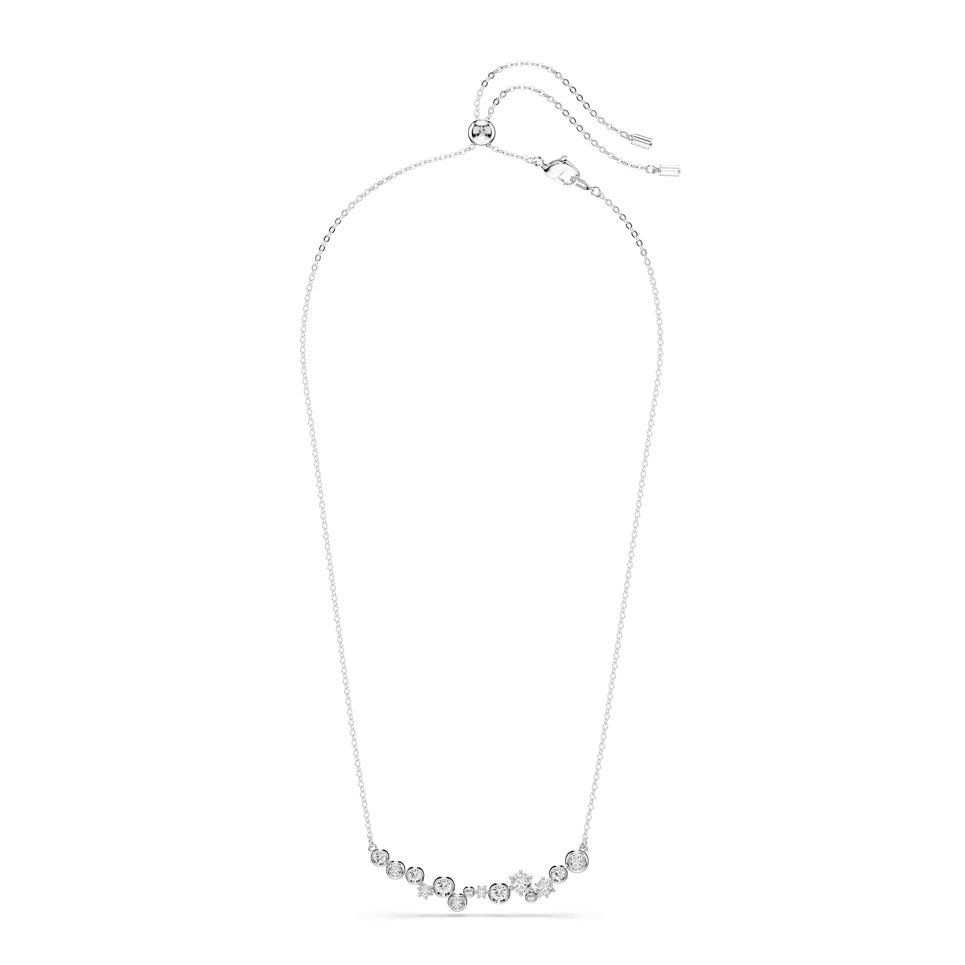 Constella necklace, Mixed cuts, White, Rhodium plated 5722473