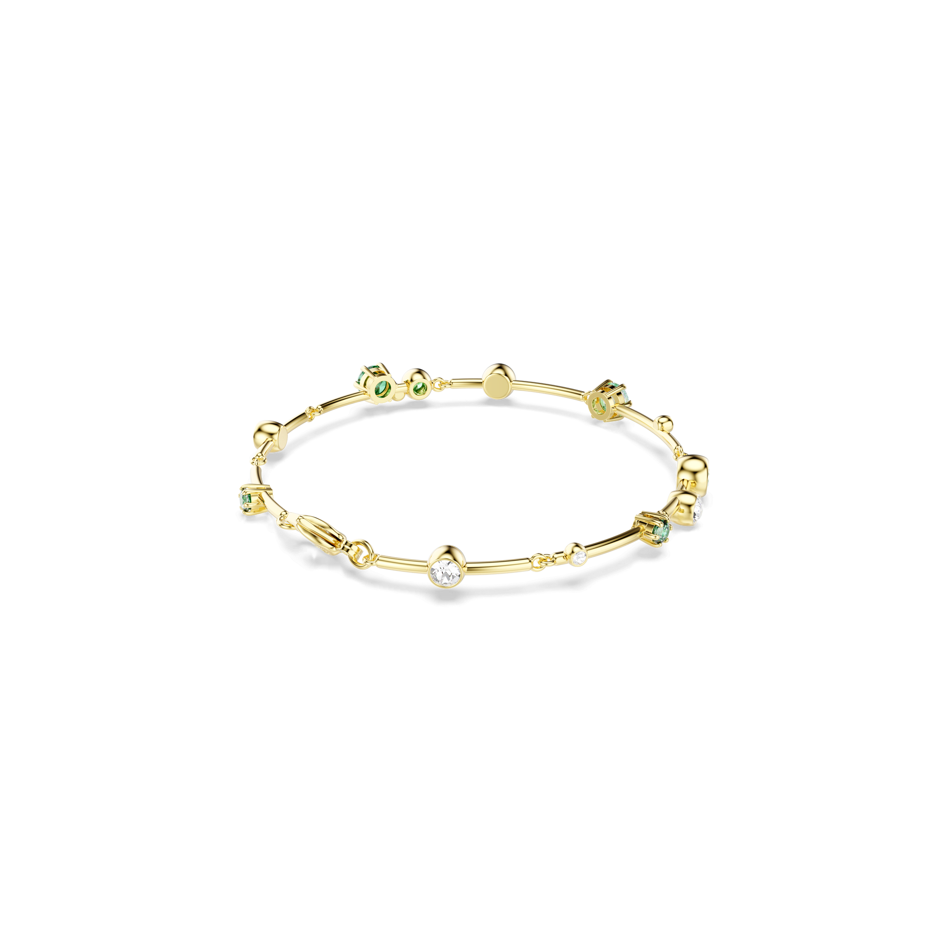 Constella bracelet, Mixed cuts, Green, Gold-tone plated 5722478