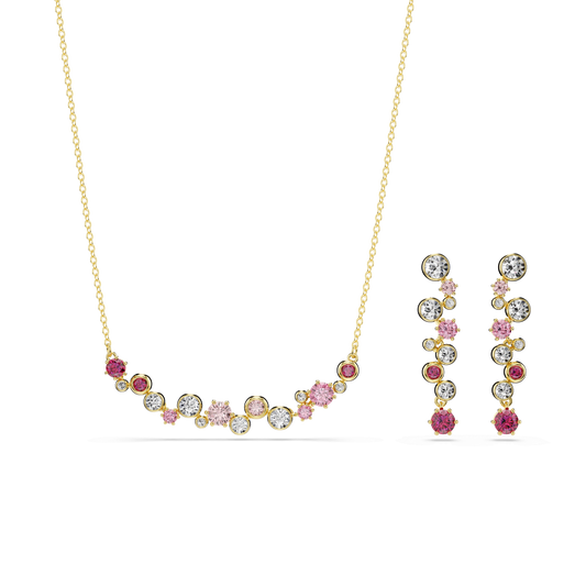 Constella set, Mixed cuts, Multicolored, Gold-tone plated 5722542