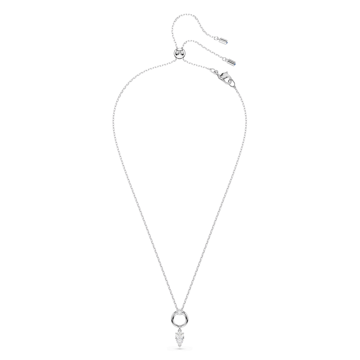 Mesmera pendant, Pear cut, White, Rhodium plated 5723146