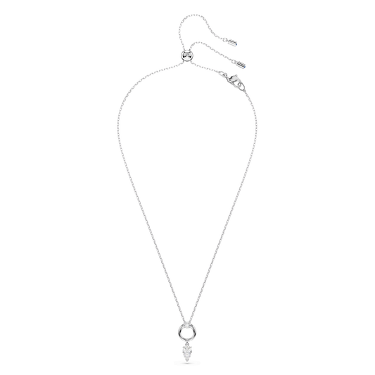 Mesmera pendant, Pear cut, White, Rhodium plated 5723146