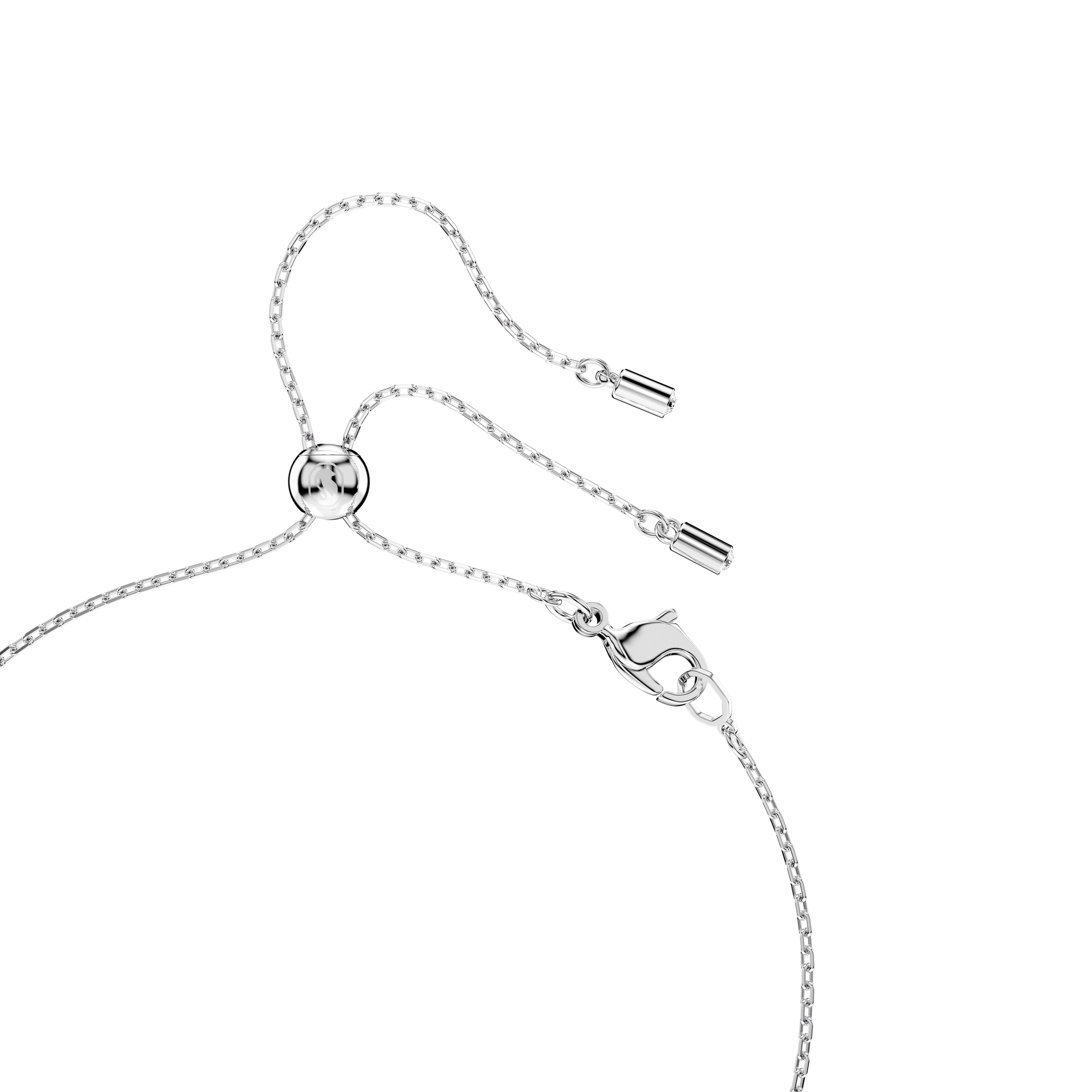 Mesmera set, Pear cut, Round cut, White, Rhodium plated 5723197