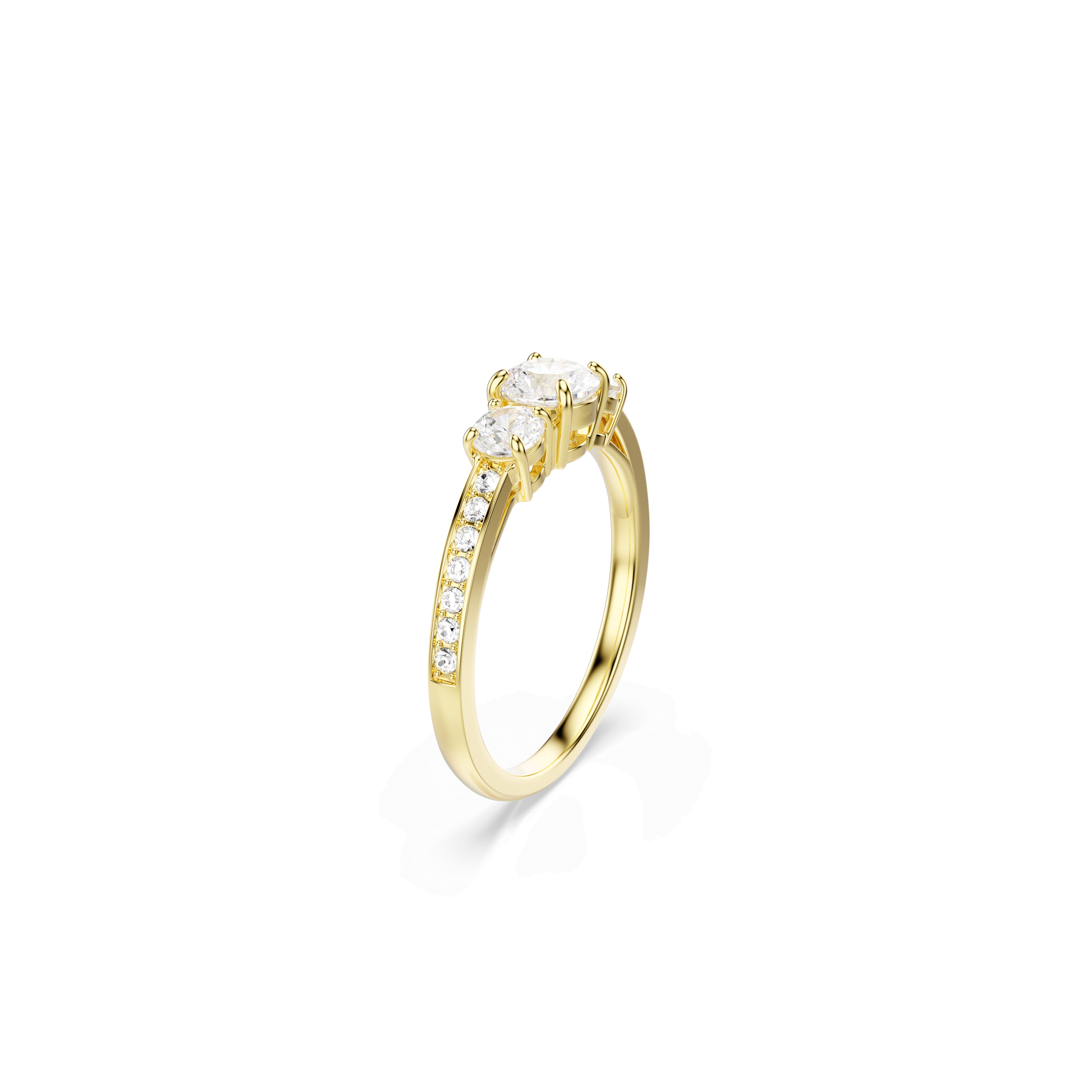 Stilla Attract ring, Round cut, White, Gold-tone plated 5723294