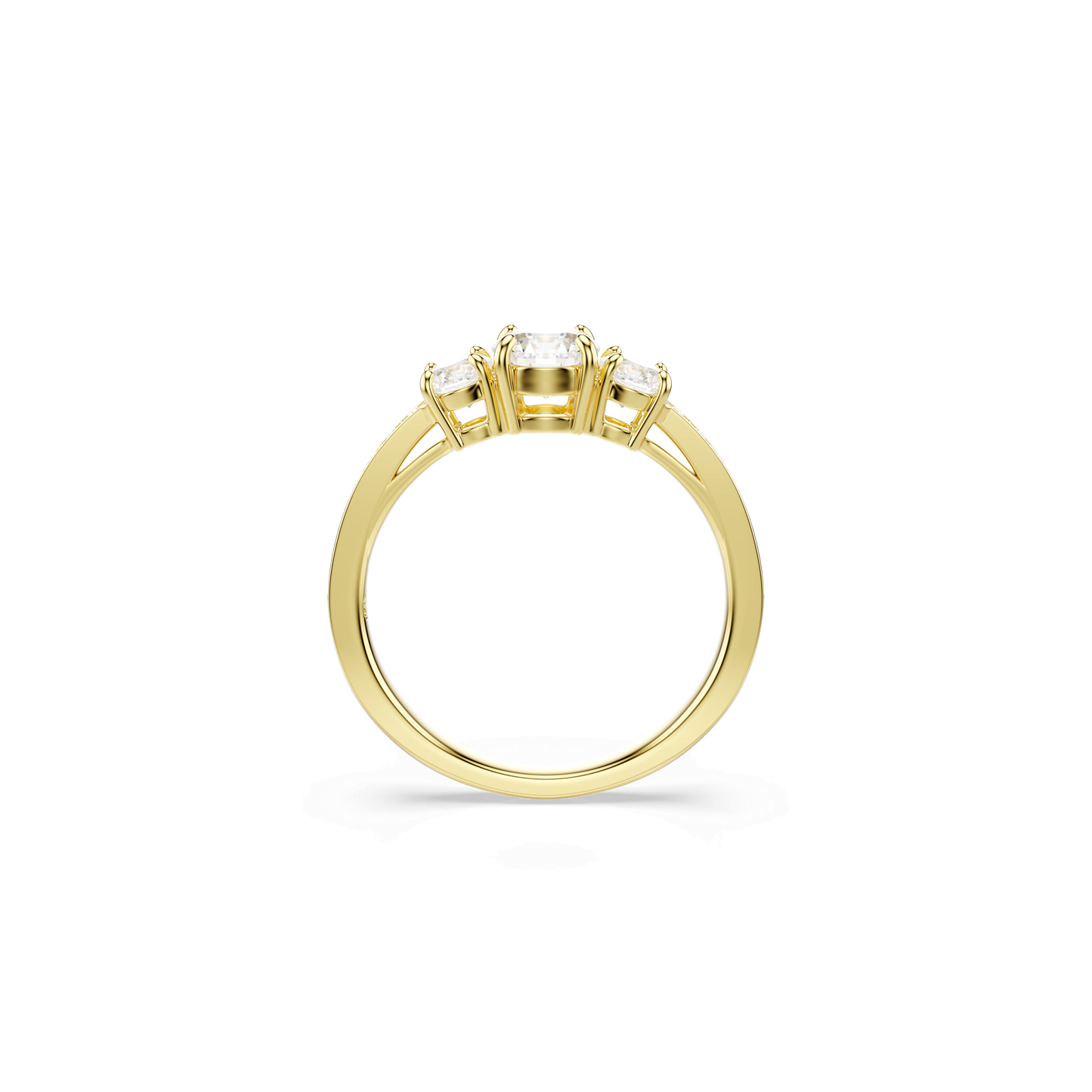 Stilla Attract ring, Round cut, White, Gold-tone plated 5723294
