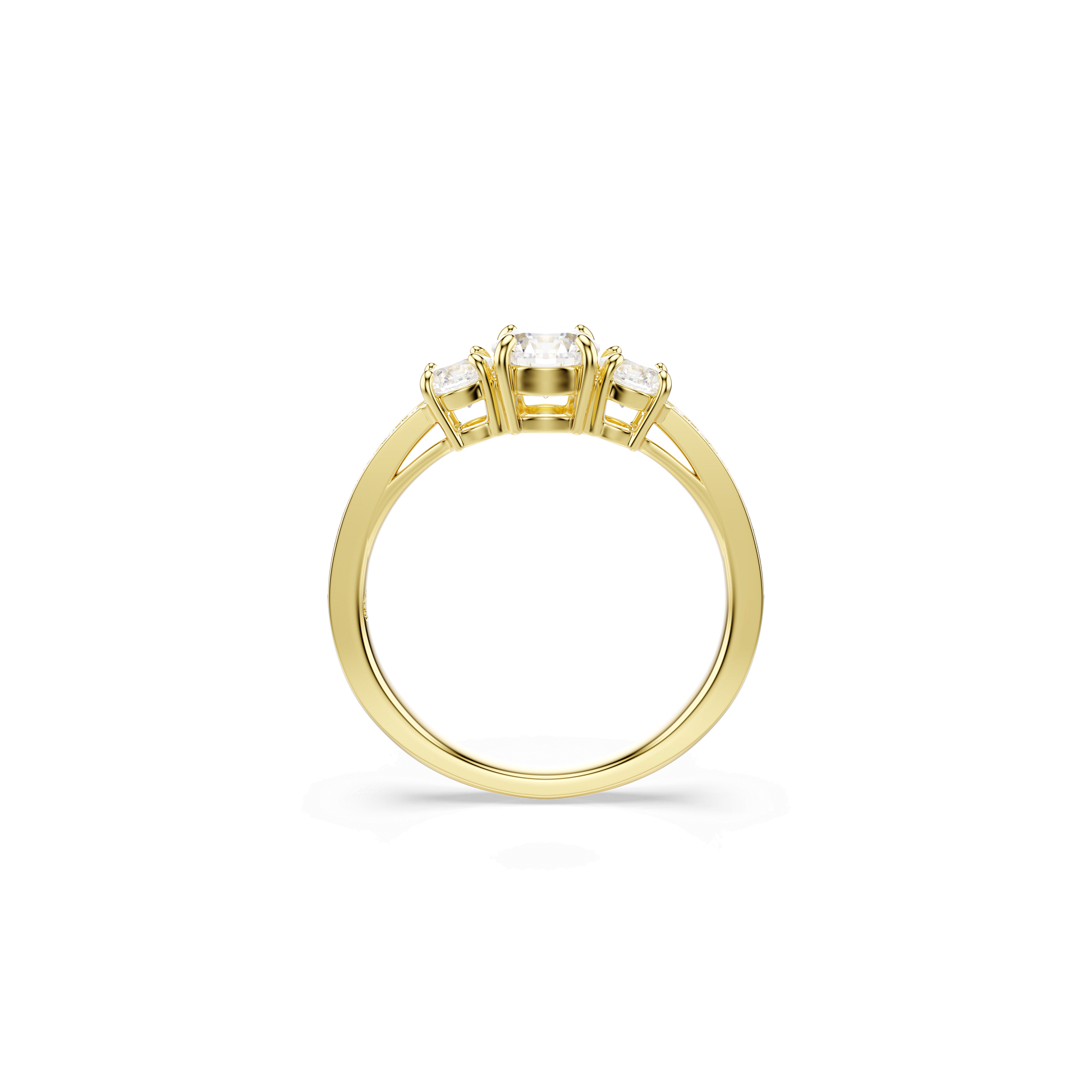 Stilla Attract ring, Round cut, White, Gold-tone plated 5723294