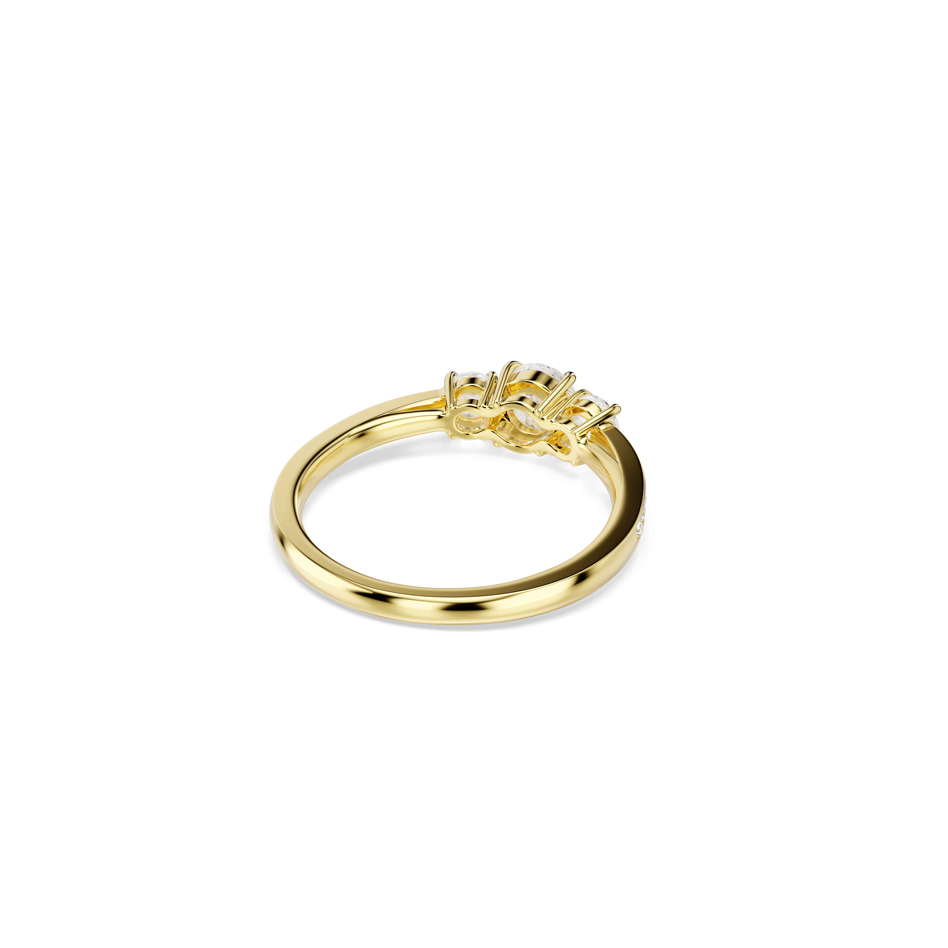 Stilla Attract ring, Round cut, White, Gold-tone plated 5723294