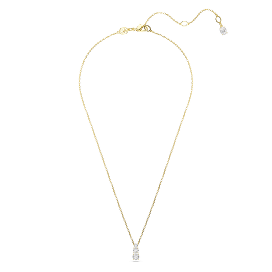 Stilla Attract pendant, Round cut, White, Gold-tone plated 5723298