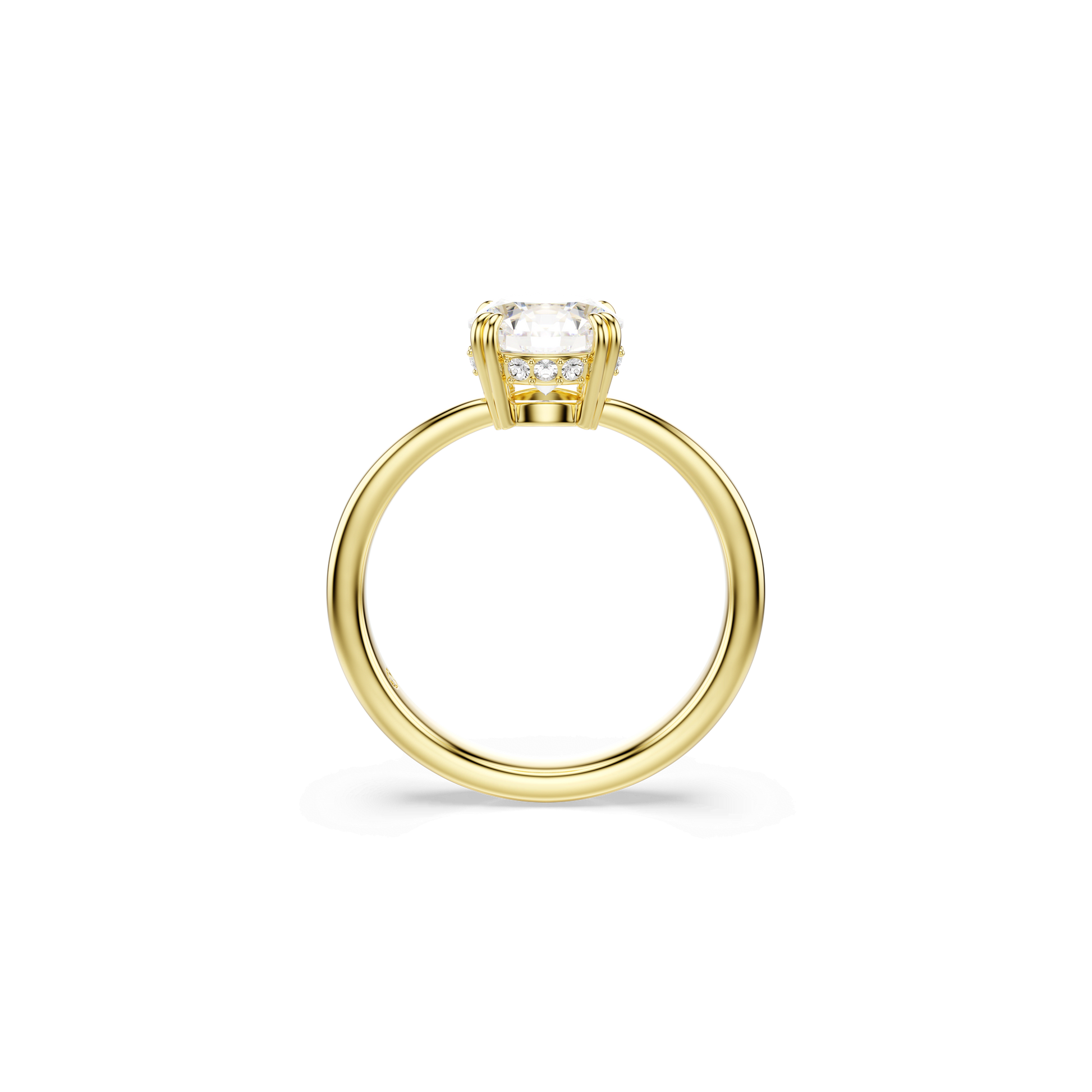 Stilla cocktail ring, Round cut, White, Gold-tone plated 5723330