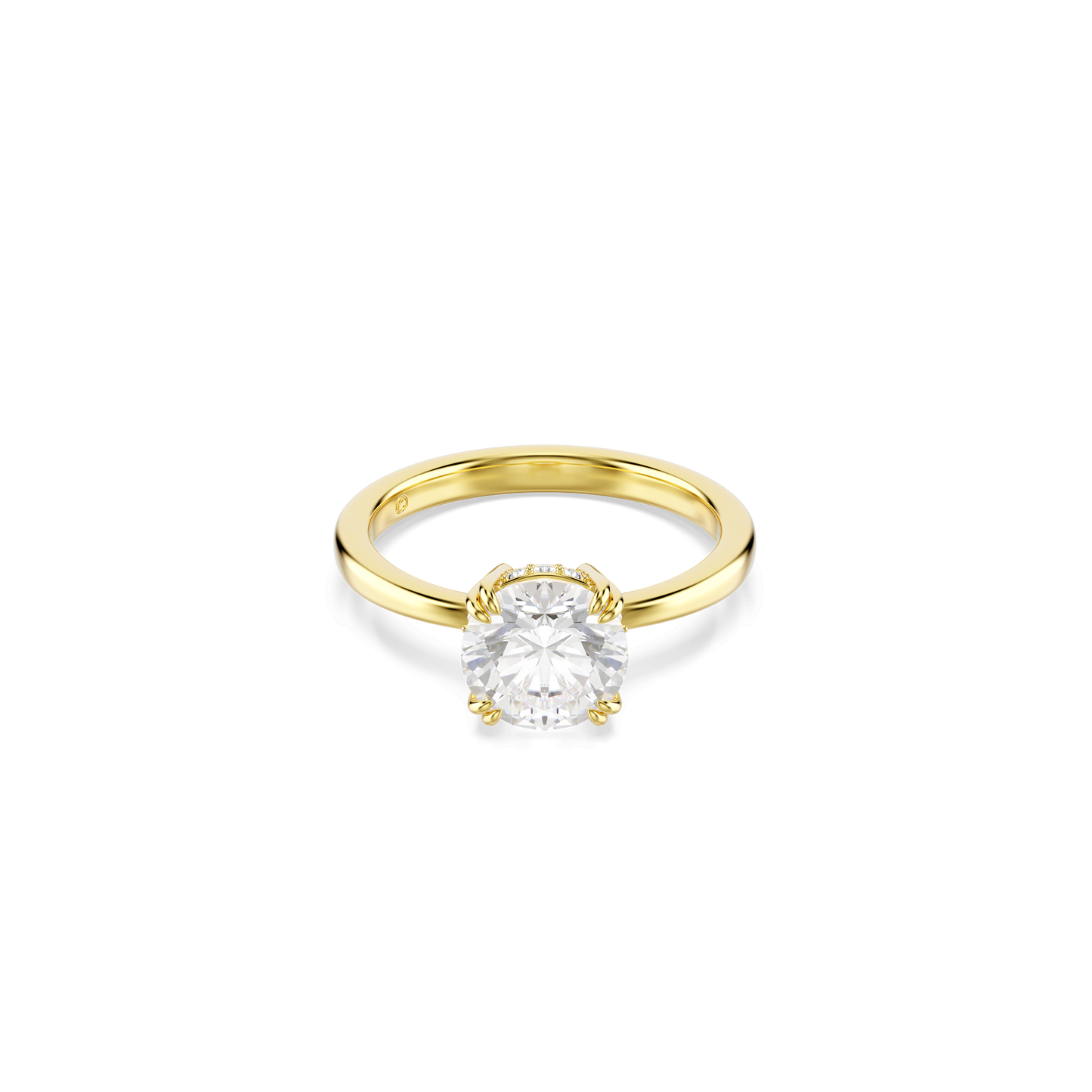 Stilla cocktail ring, Round cut, White, Gold-tone plated 5723331