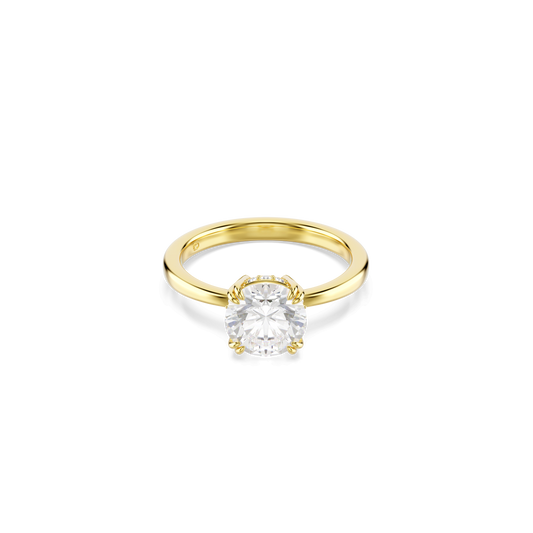 Stilla cocktail ring, Round cut, White, Gold-tone plated 5723331