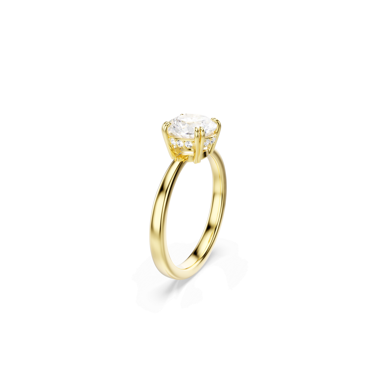 Stilla cocktail ring, Round cut, White, Gold-tone plated 5723331