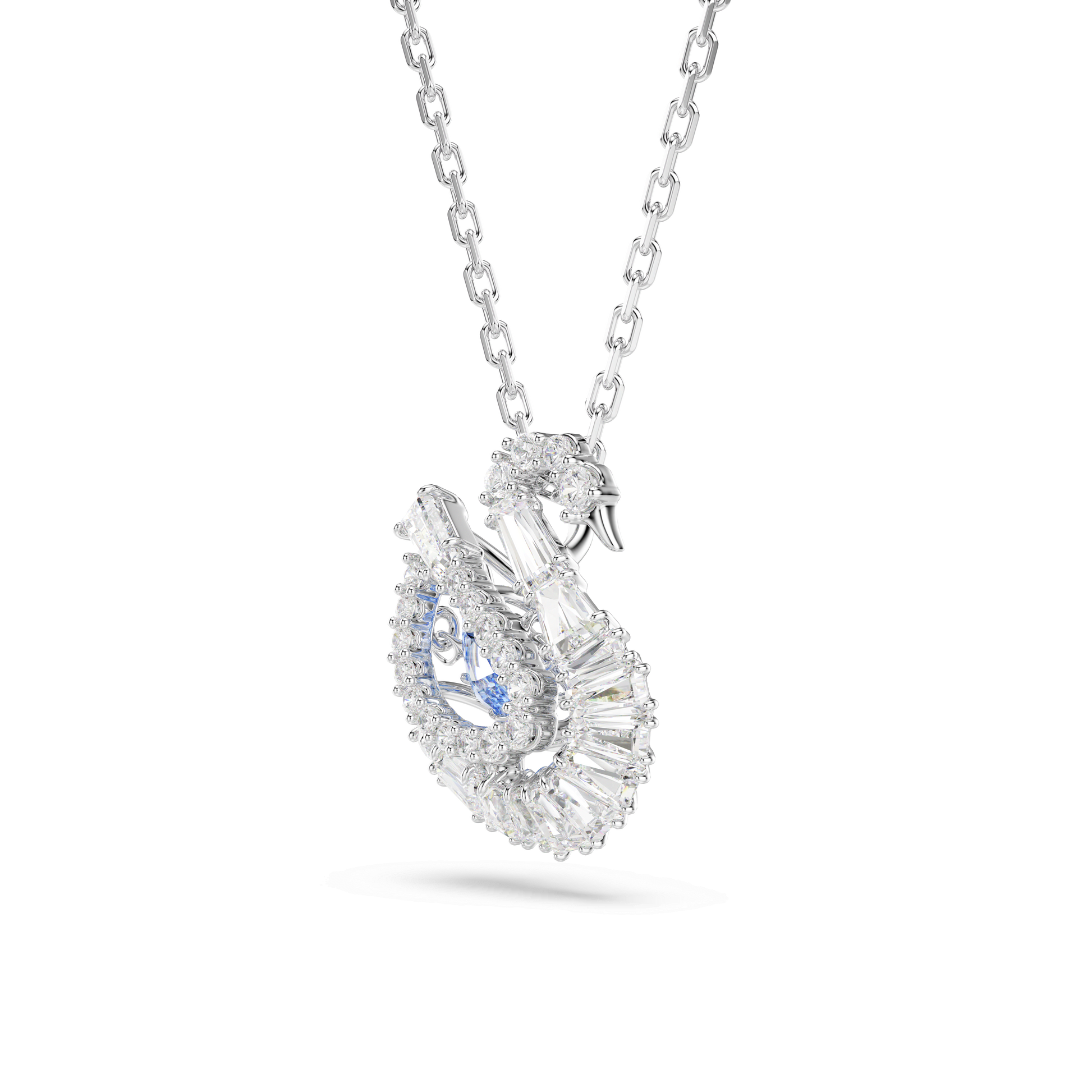 Swan pendant, Mixed cuts, Swan, Blue 5723389