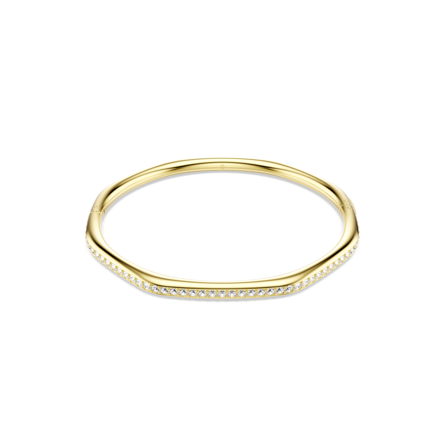 Dextera bangle, Octagon shape, Round cut, White, Gold-tone plated 5724580