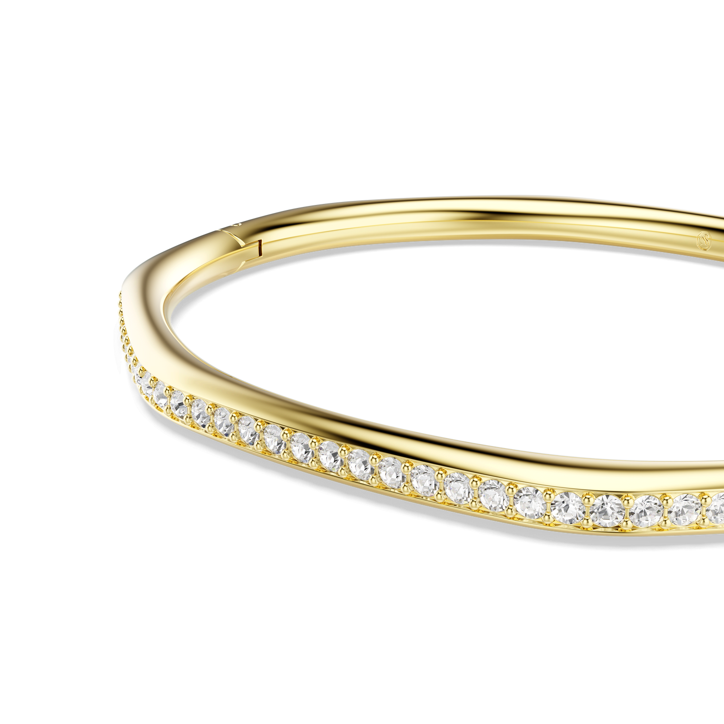 Dextera bangle, Octagon shape, Round cut, White, Gold-tone plated 5724580