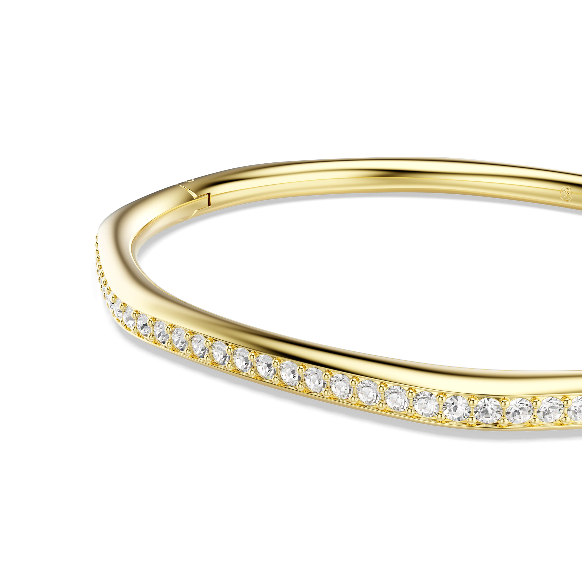 Dextera bangle, Octagon shape, Round cut, White, Gold-tone plated 5724580