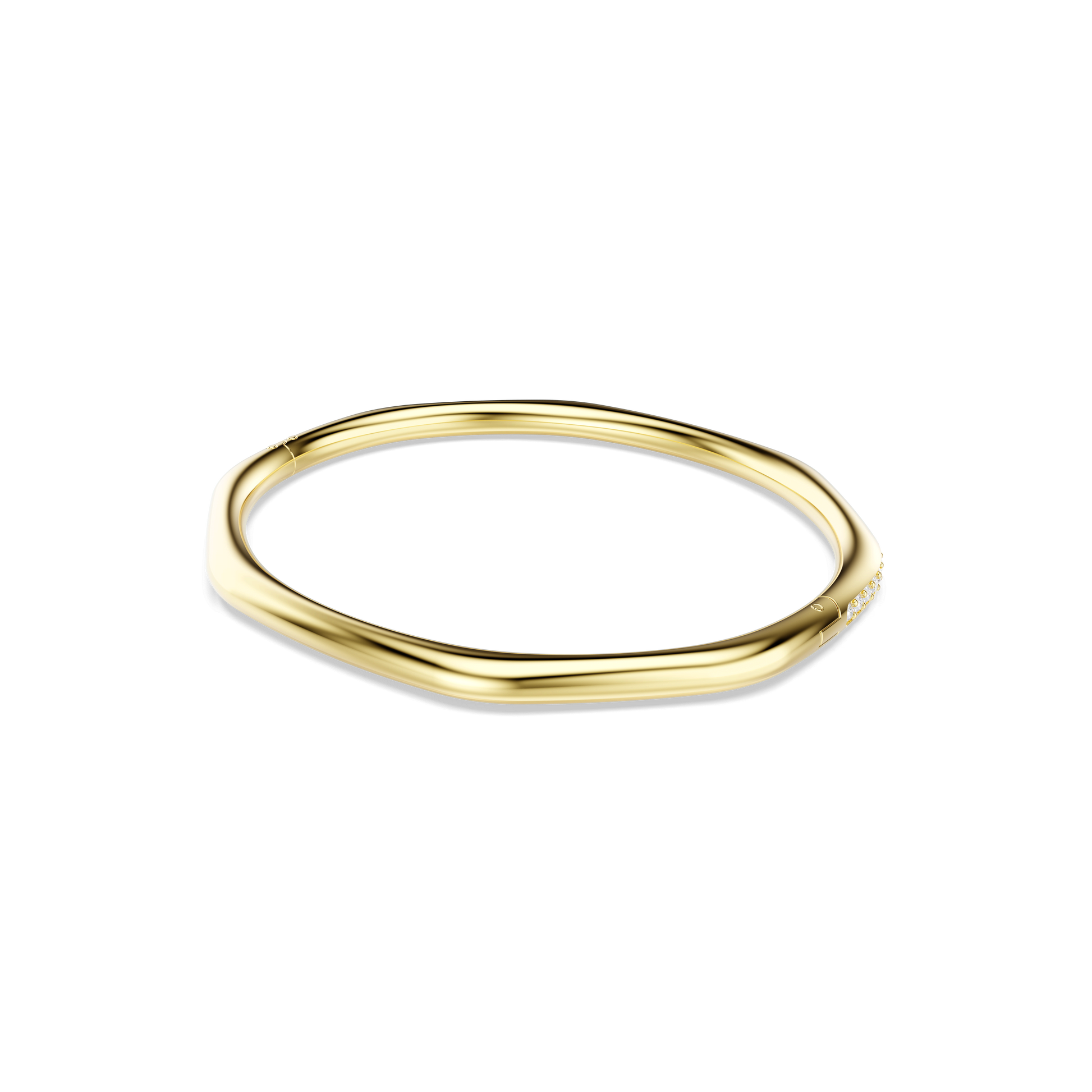 Dextera bangle, Octagon shape, Round cut, White, Gold-tone plated 5724580