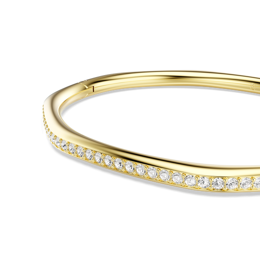 Dextera bangle, Octagon shape, Round cut, White, Gold-tone plated 5724581