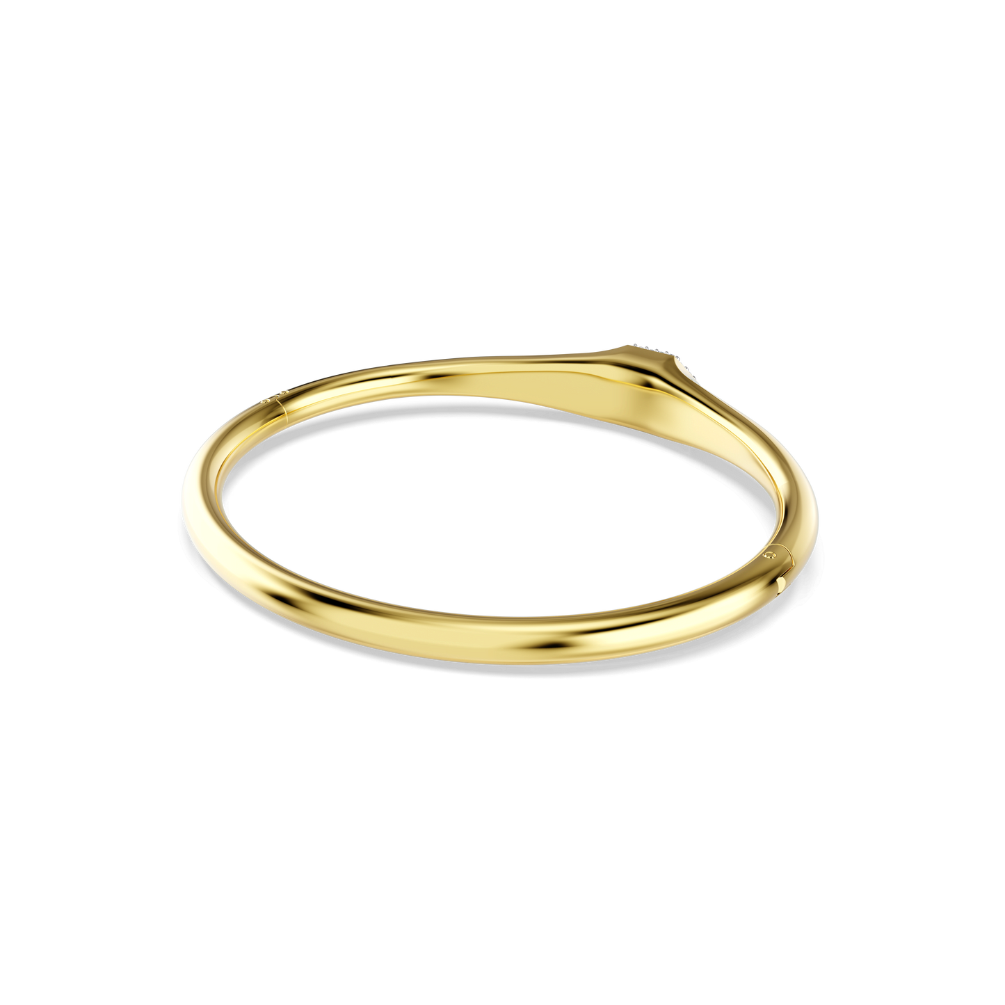 Dextera bangle, Round cut, White, Gold-tone plated 5724599