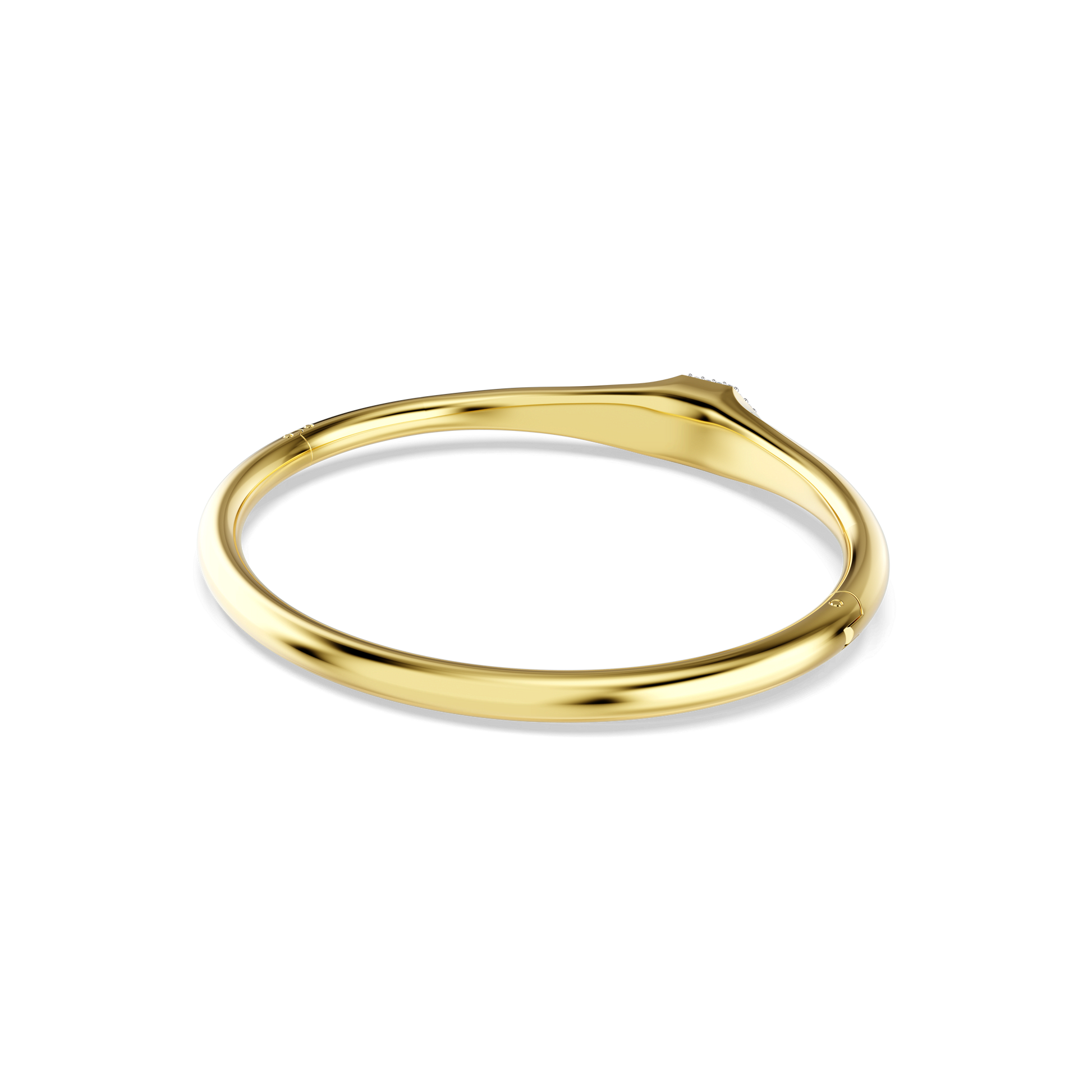 Dextera bangle, Round cut, White, Gold-tone plated 5724599
