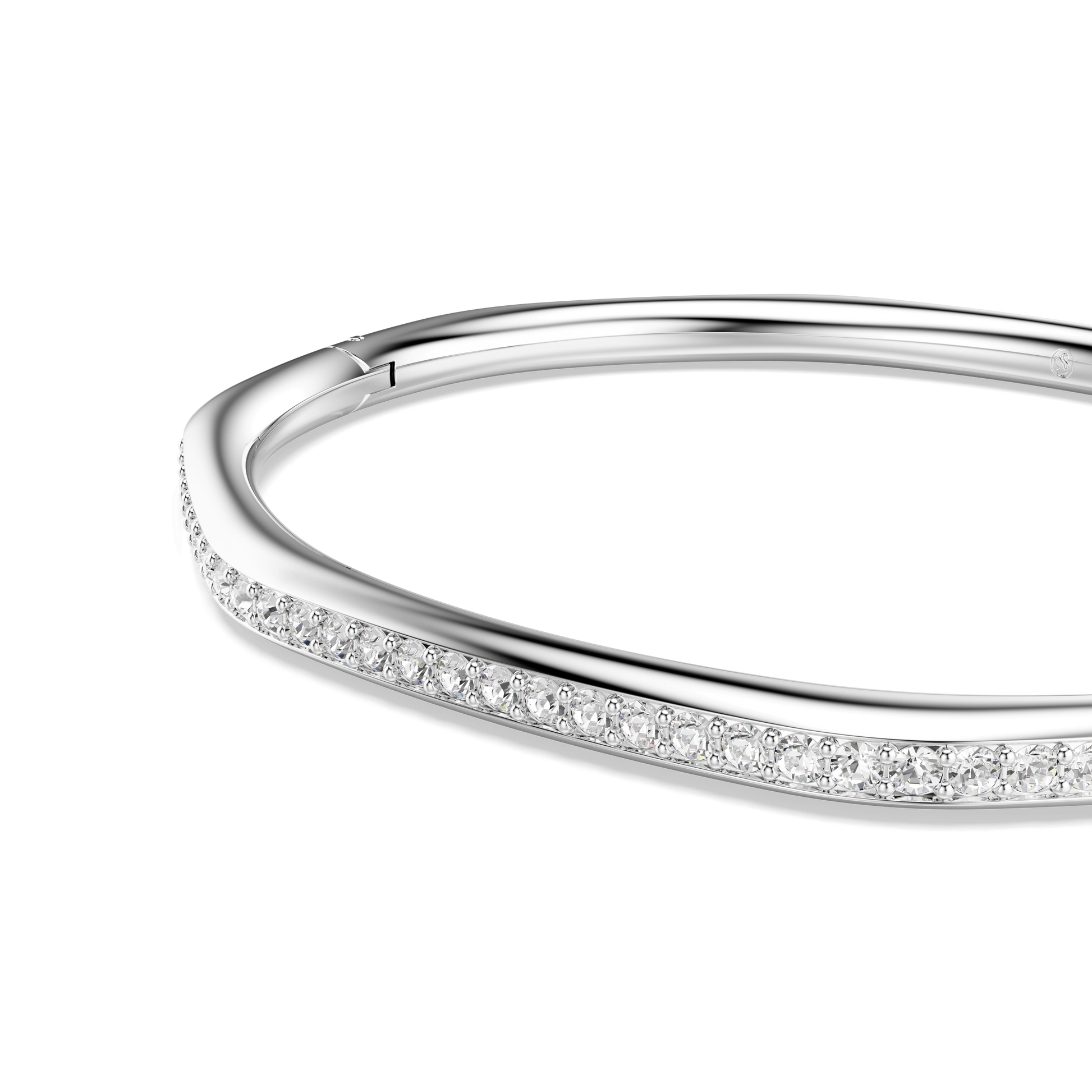 Dextera bangle, Octagon shape, Round cut, White, Rhodium plated 5725222