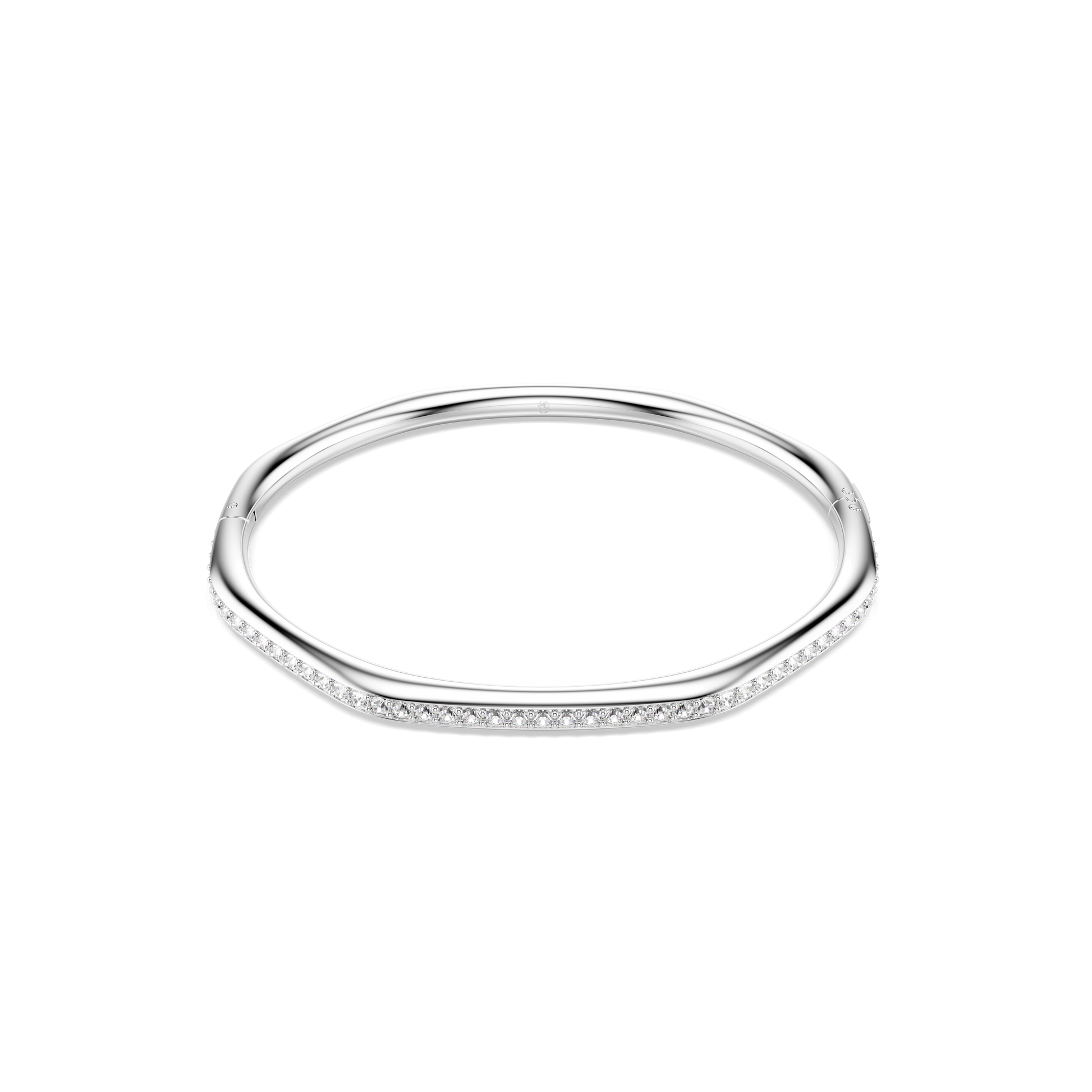Dextera bangle, Octagon shape, Round cut, White, Rhodium plated 5725223