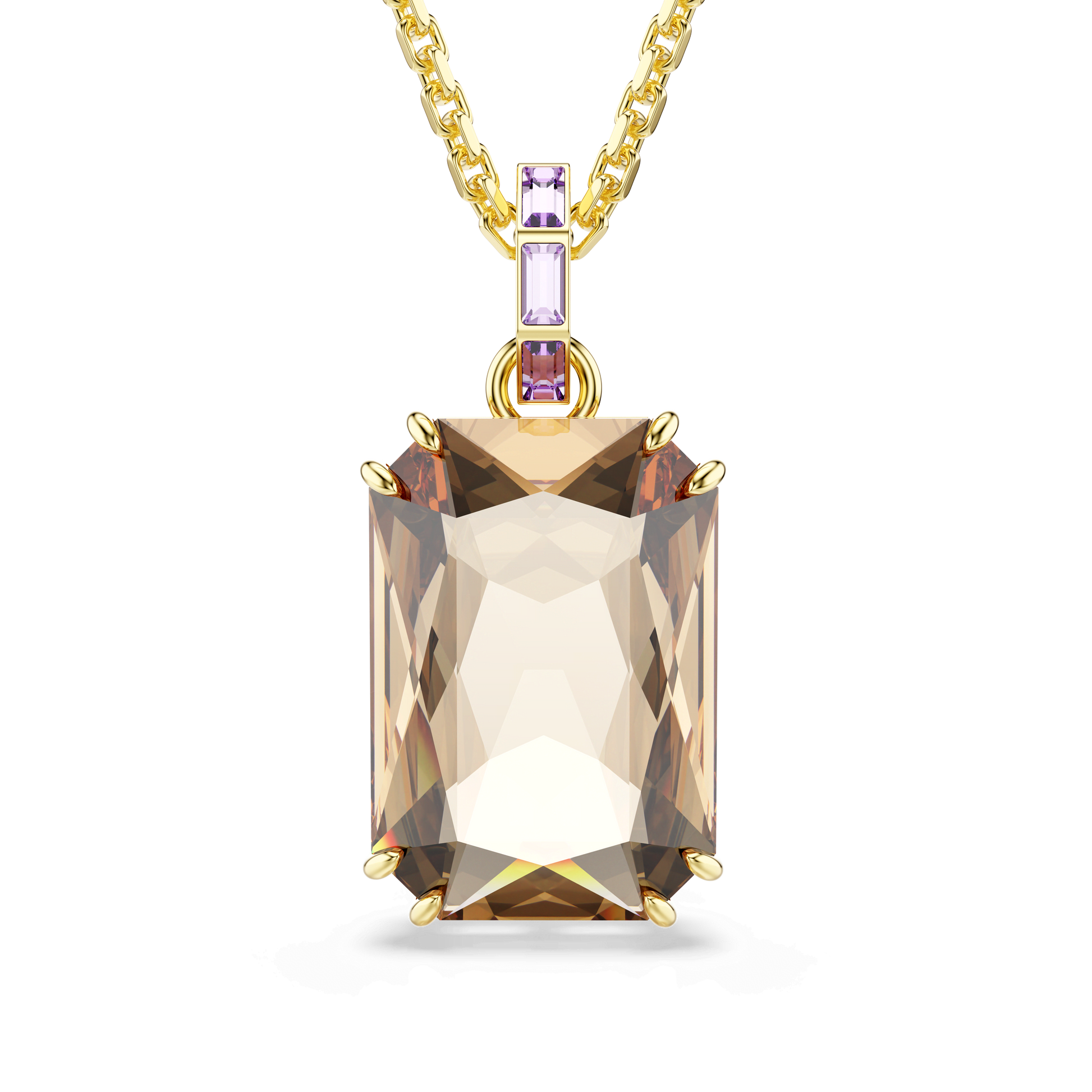 Millenia pendant, Octagon cut, Caramel, Gold-tone plated 5725752