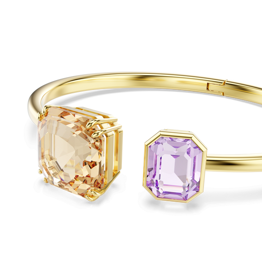 Millenia bangle, Octagon cut, Multicolored, Gold-tone plated 5725756
