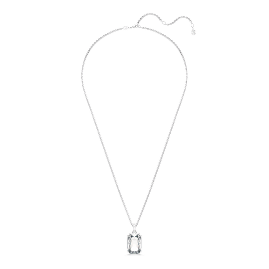 Millenia pendant, Octagon cut, White, Rhodium plated 5725768