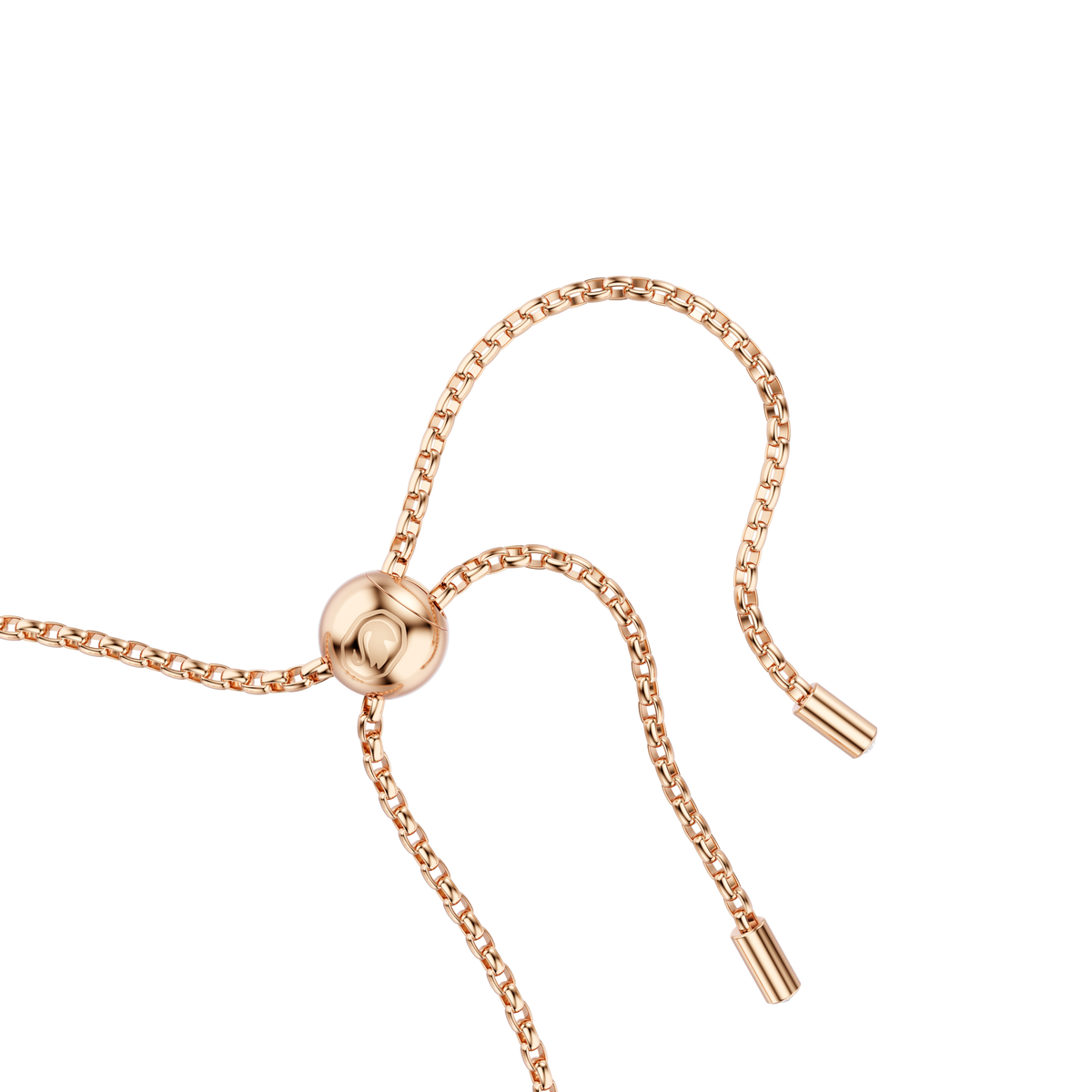 Constella bracelet, Crystal pearl, Round cut, White, 18K rose gold finish