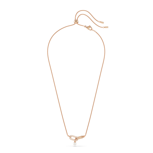 Constella pendant, Crystal pearl, Round cut, White, Rose gold-tone plated 5728589