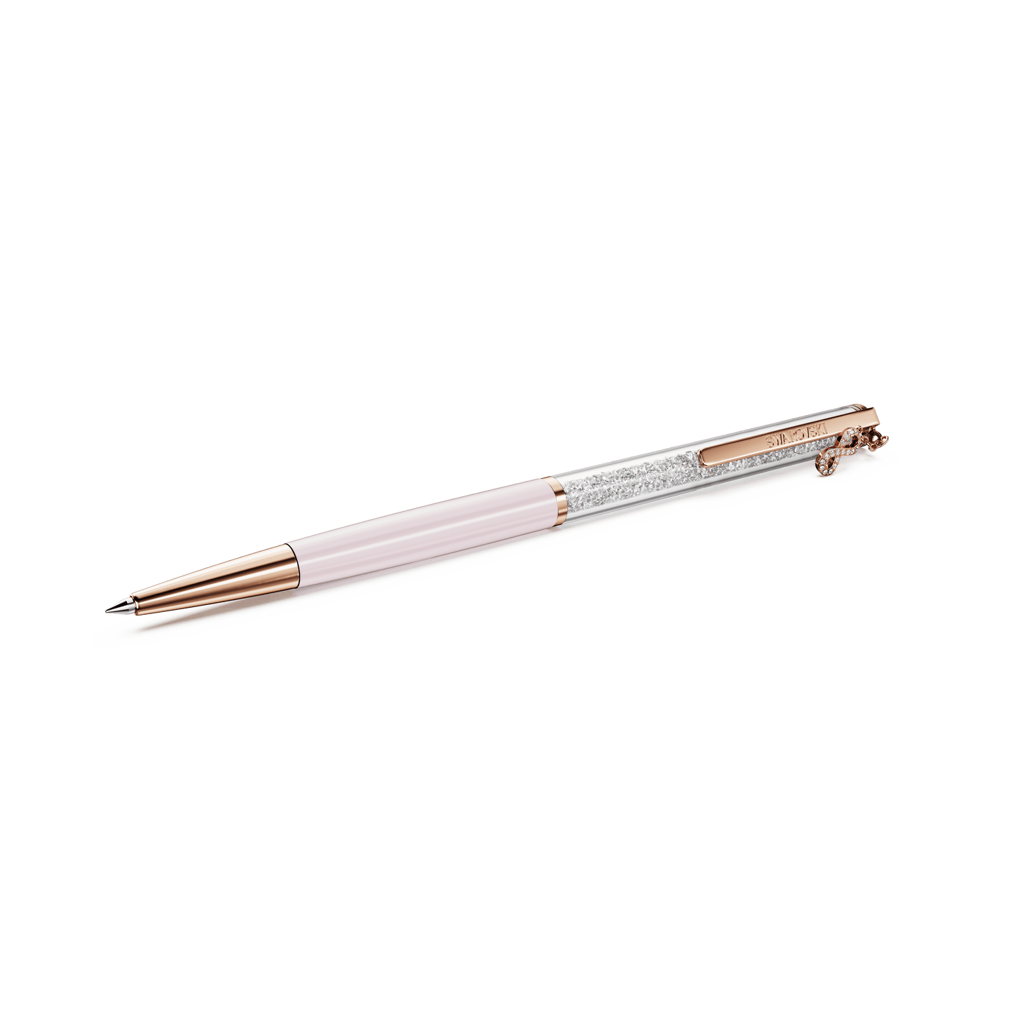 Crystalline ballpoint pen, Infinity, Pink lacquered, Rose gold-tone plated 5728731