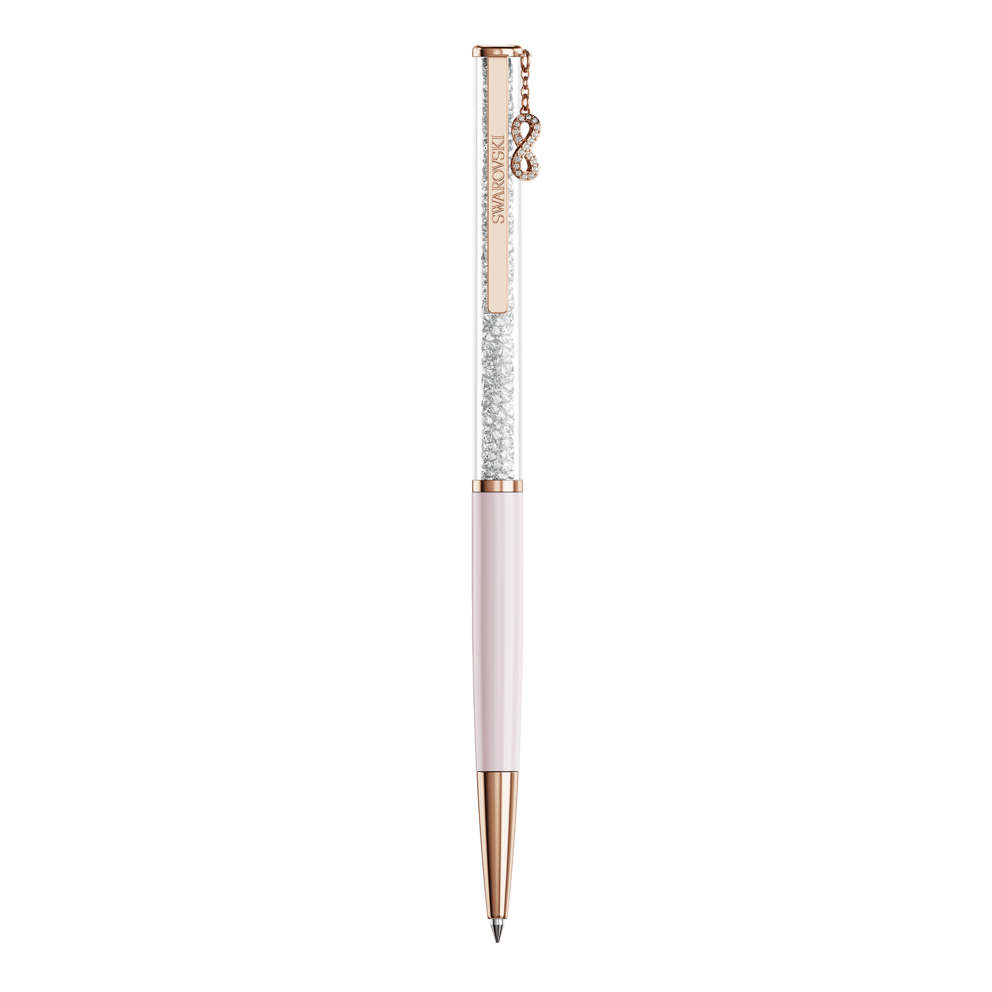 Crystalline ballpoint pen, Infinity, Pink lacquered, Rose gold-tone plated 5728731
