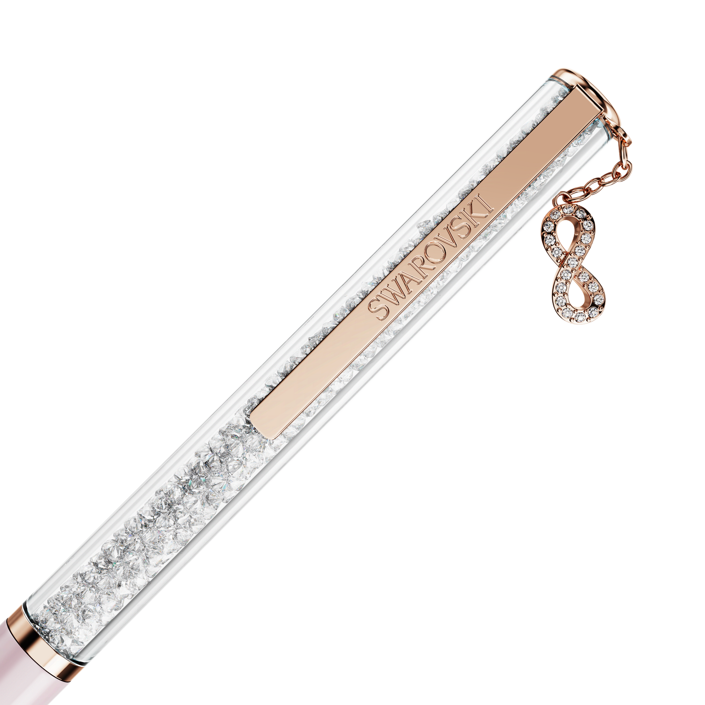 Crystalline ballpoint pen, Infinity, Pink lacquered, Rose gold-tone plated 5728731